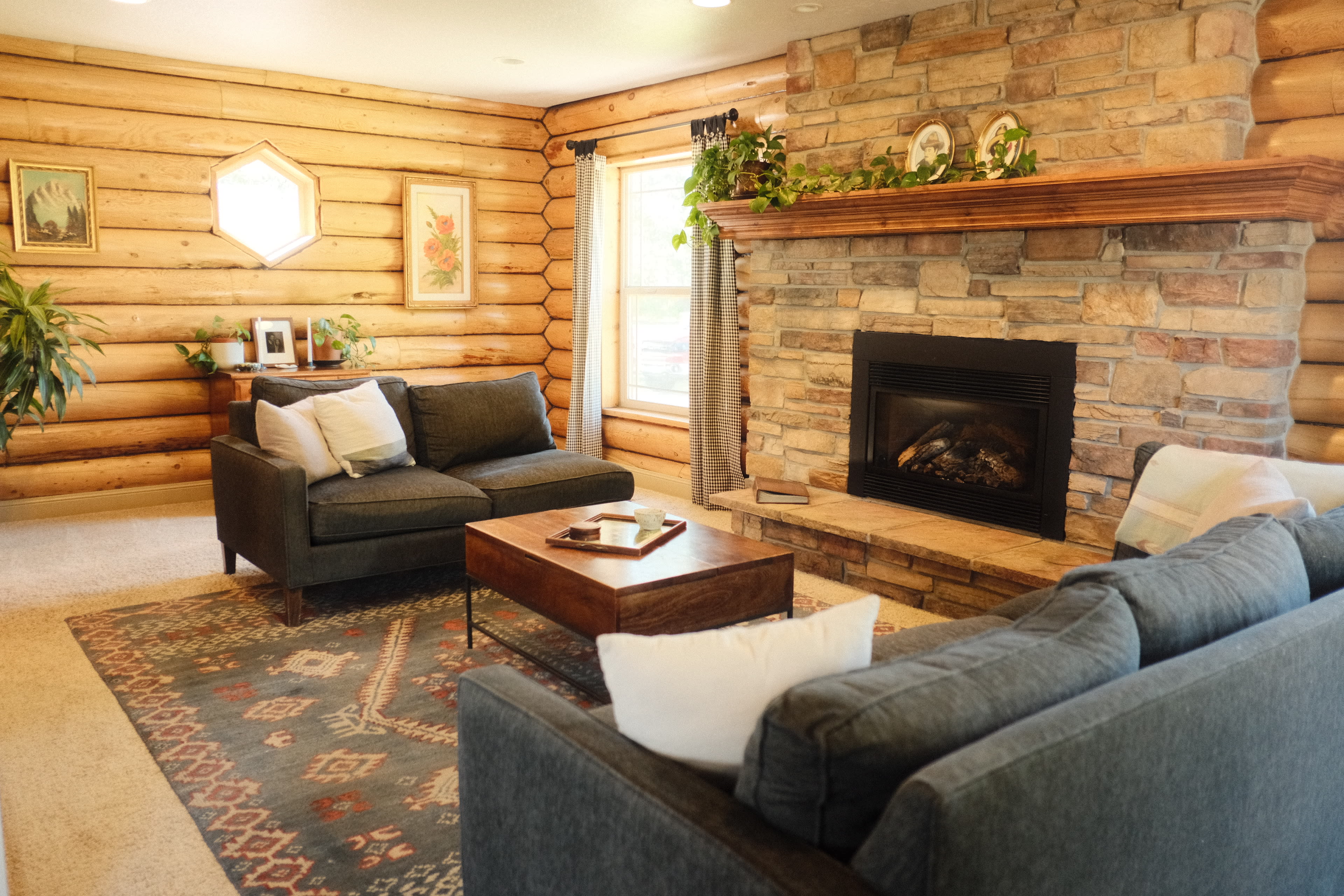 Rustic 1970s Log Cabin with Music Den, Creek & Yard Image in Lindon, Lindon, UT