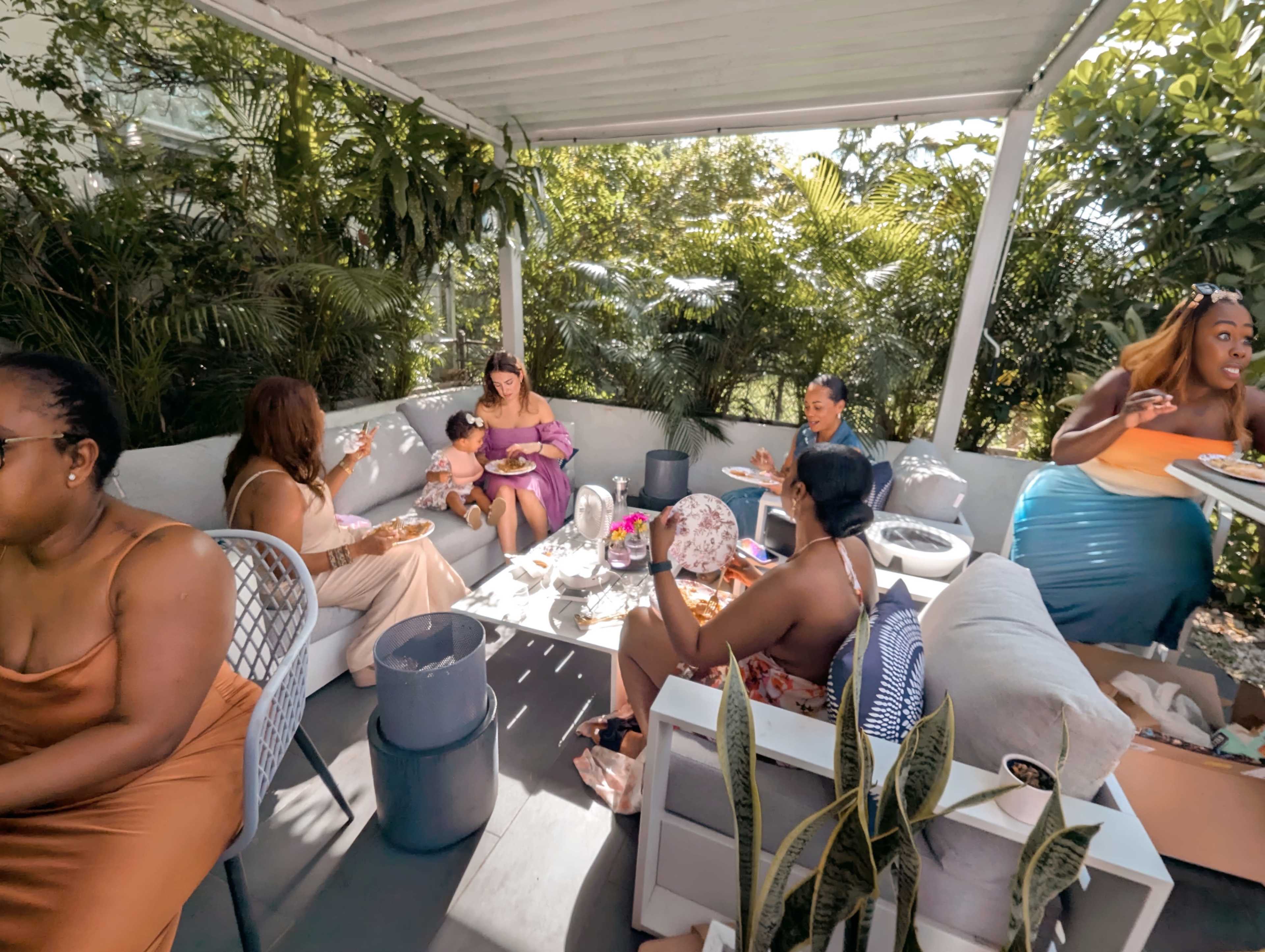 Tropical Outdoor Patio / Breezeway Oasis Image in Little River, Miami, FL