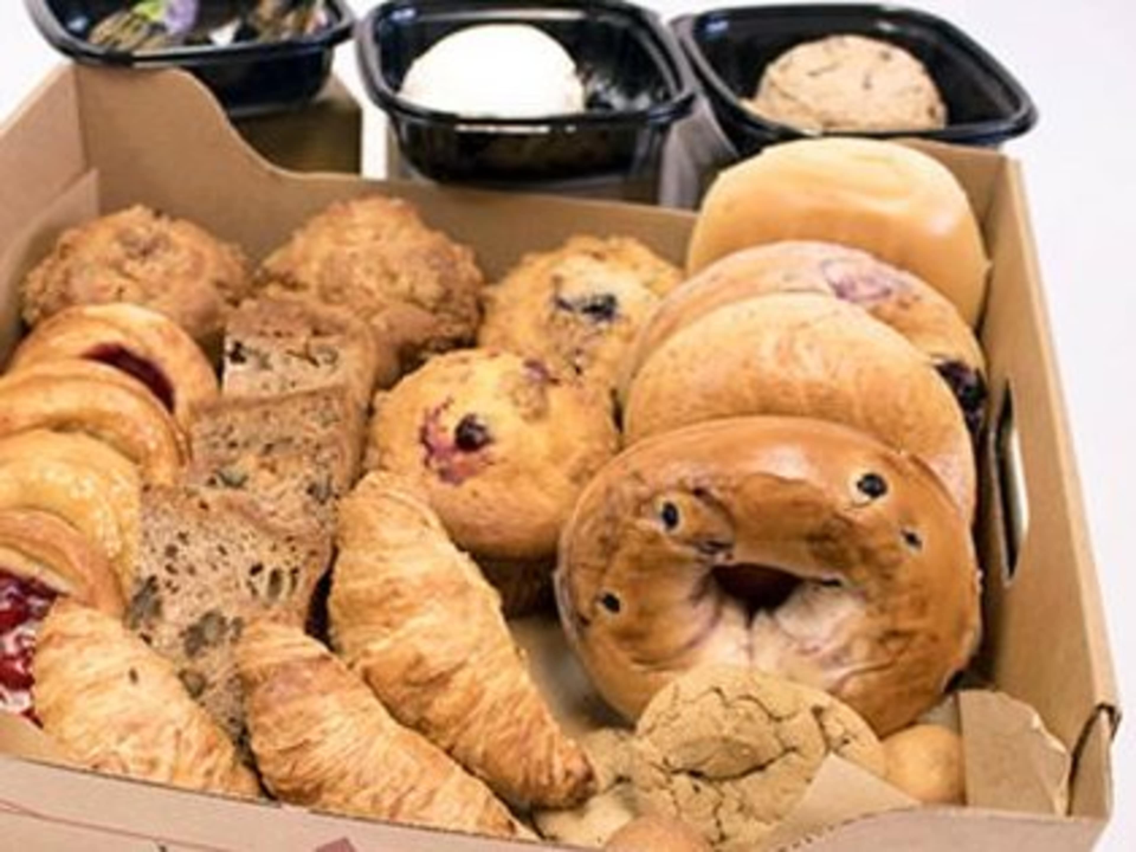 Breakfast- bagels/pastries and coffee