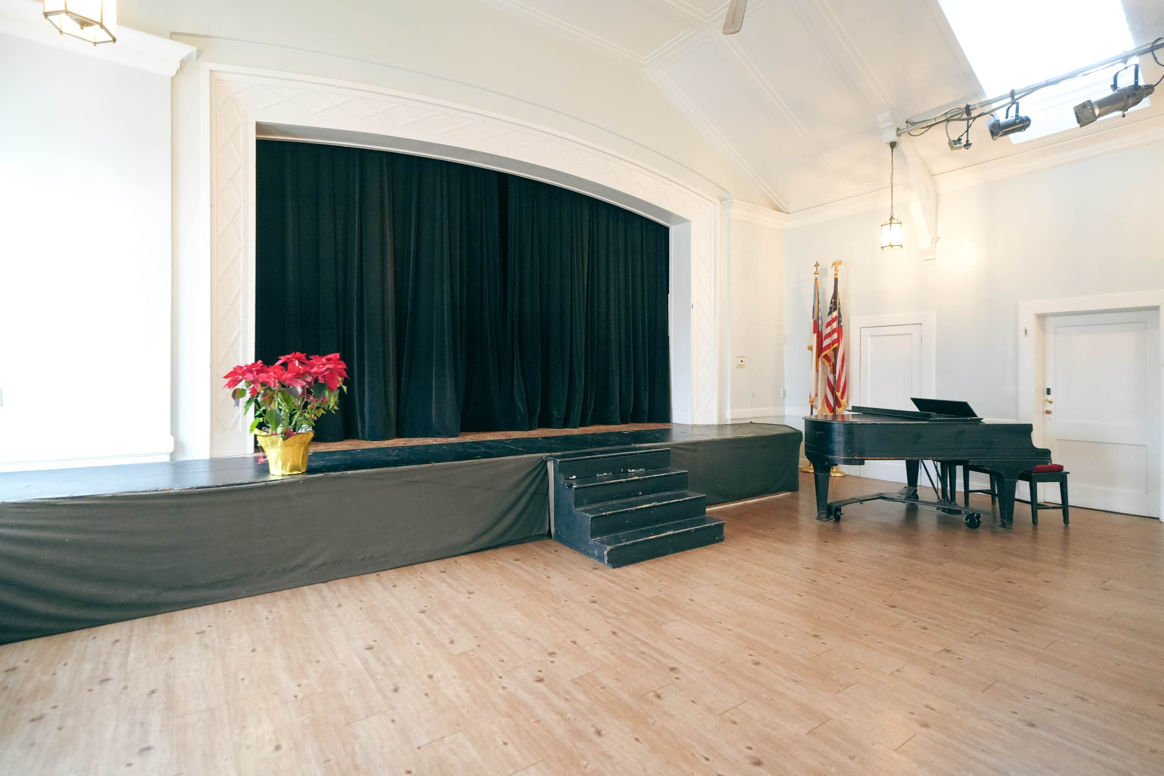 Colonial-inspired Performance Hall with Vintage Americana Accents Image in Douglaston, Douglaston, NY