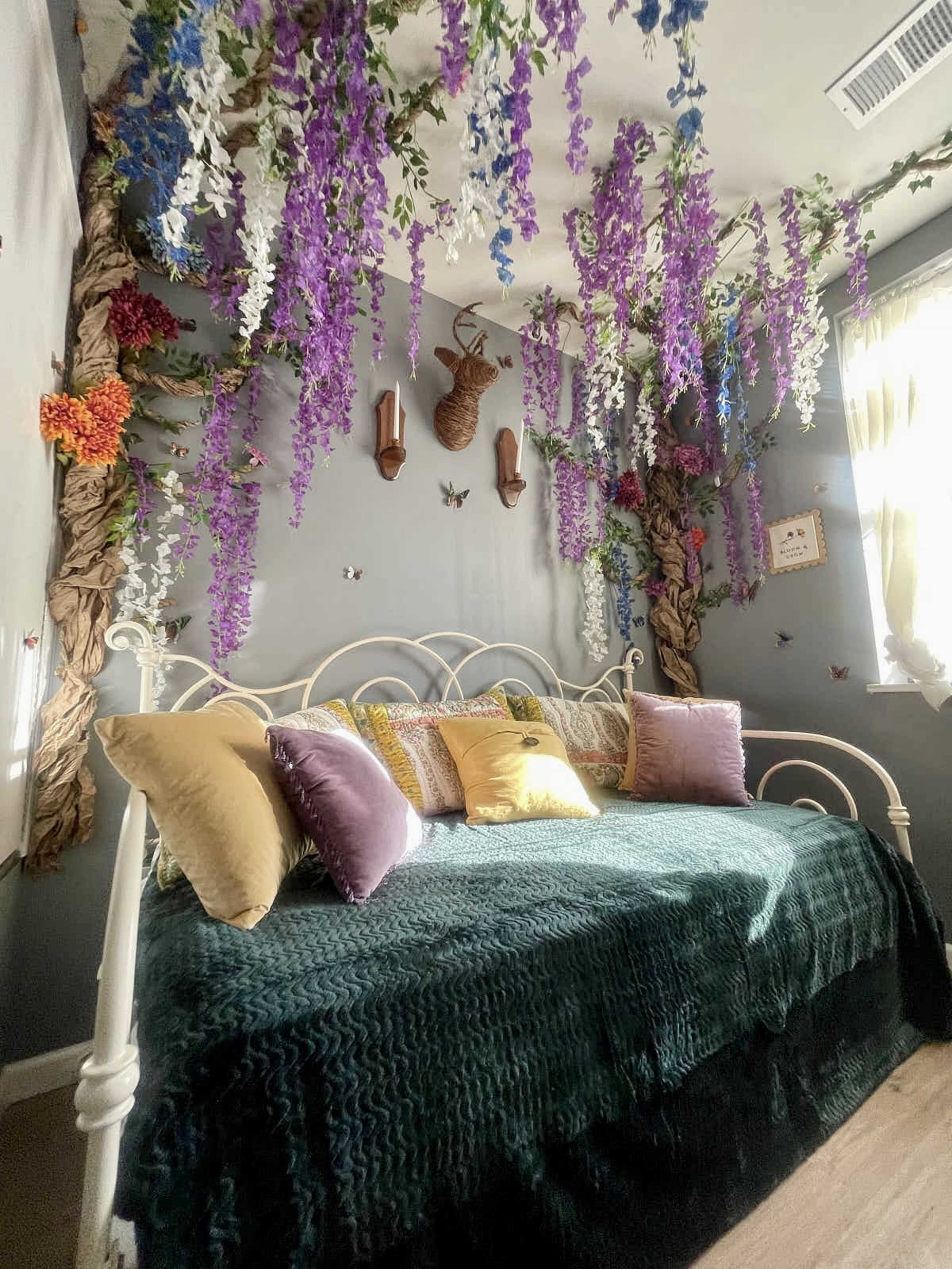 Boudoir Goddess Fairy Garden w/ Movie Room & Pink Victorian Loveseat Image in North Philadelphia, Philadelphia, PA