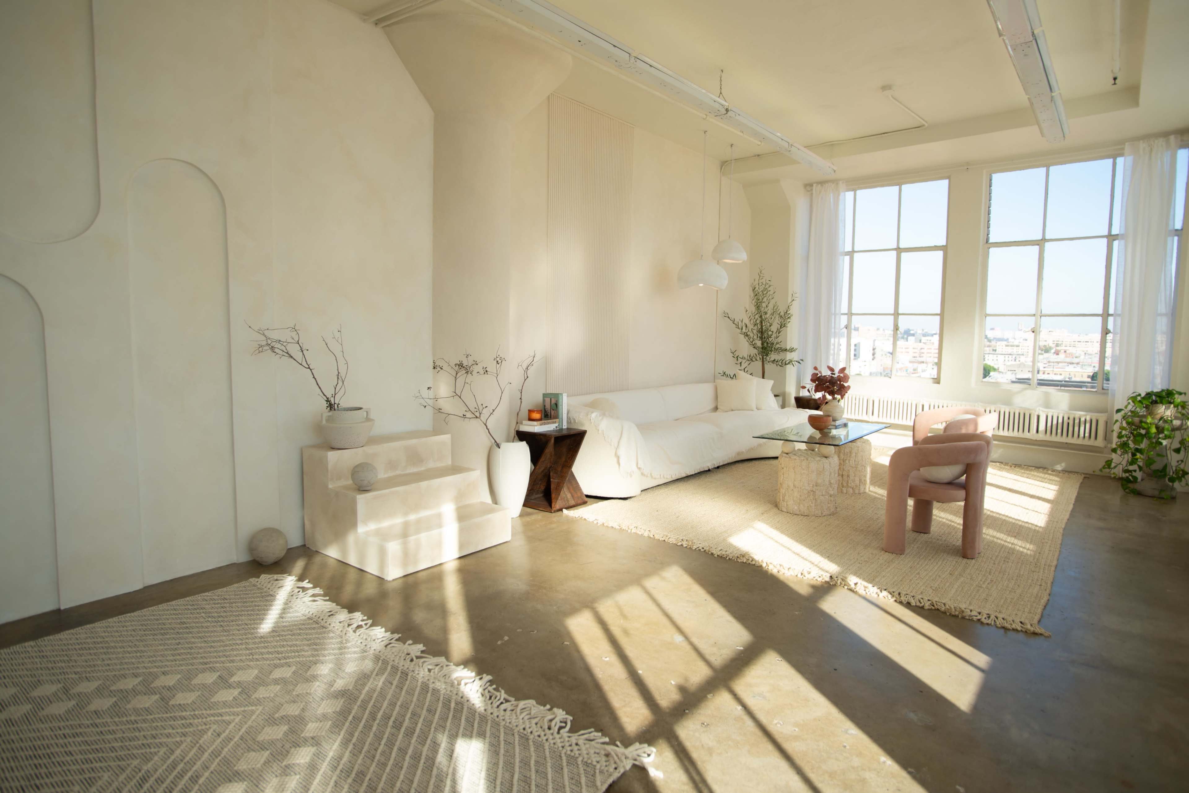 Bright Wabi Sabi Inspired Loft with Natural Decor Elements and Texture Image in Central LA, Los Angeles, CA