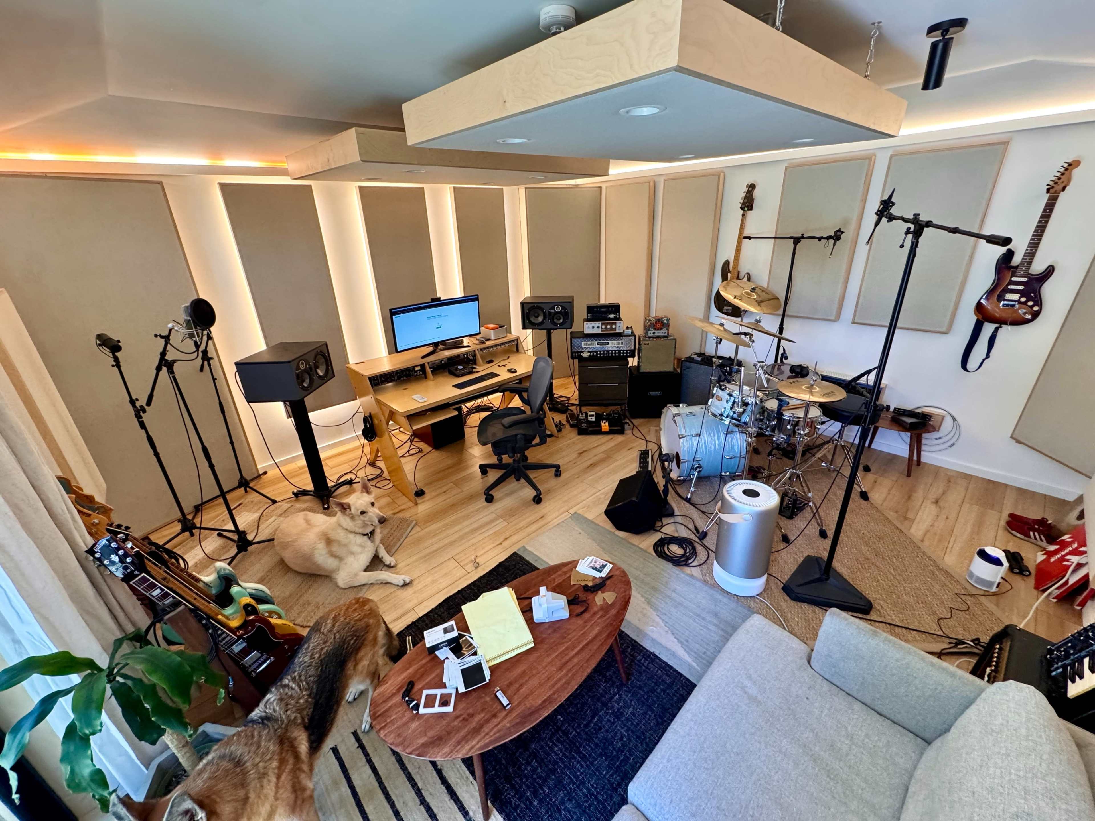 Production room with real drums, instruments, amps Image in Northeast Los Angeles, Los Angeles, CA