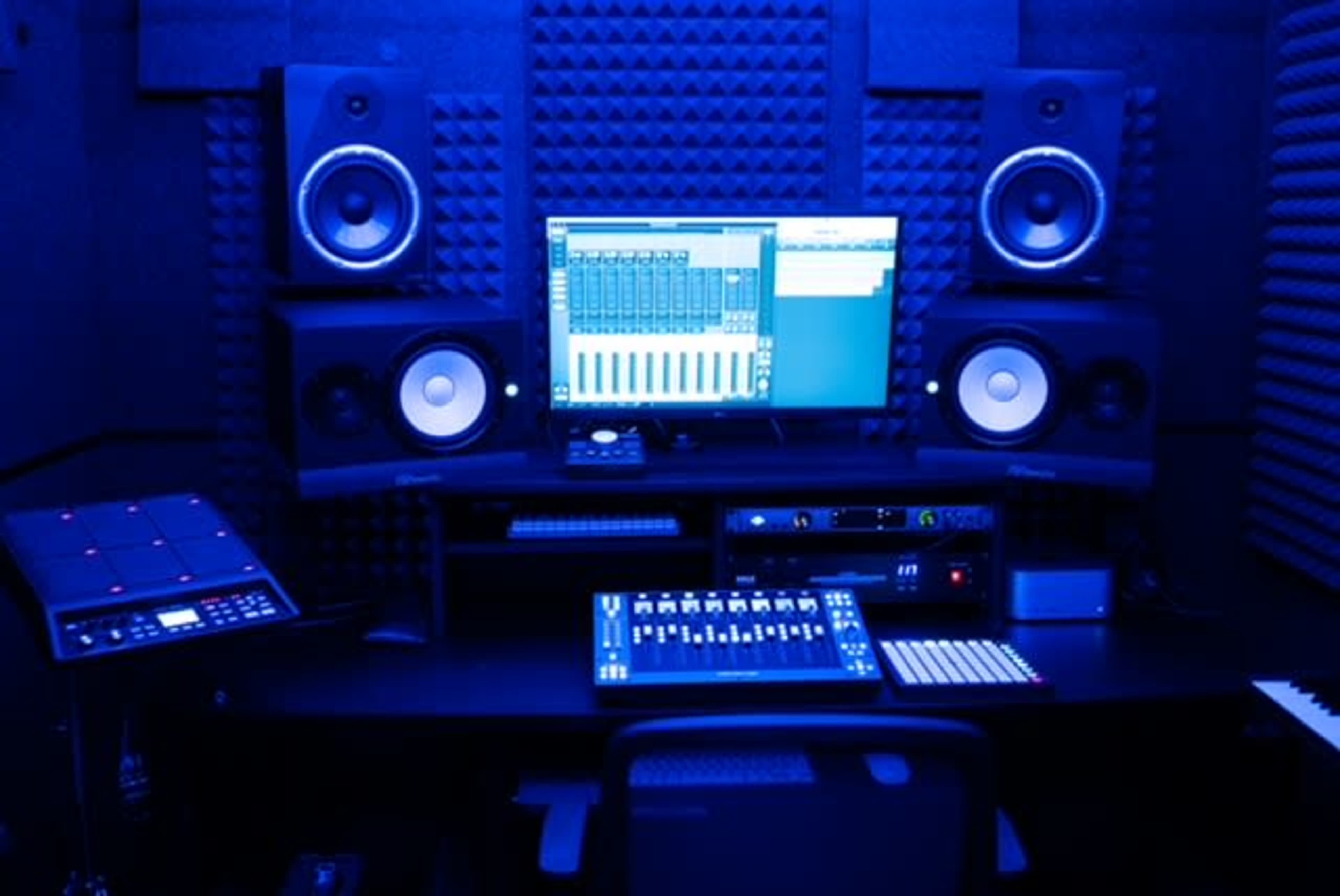 Downtown Recording Studio with Skyline View and a State of the Art Whisper Room Recording Studio. Image in Downtown, Raleigh, NC
