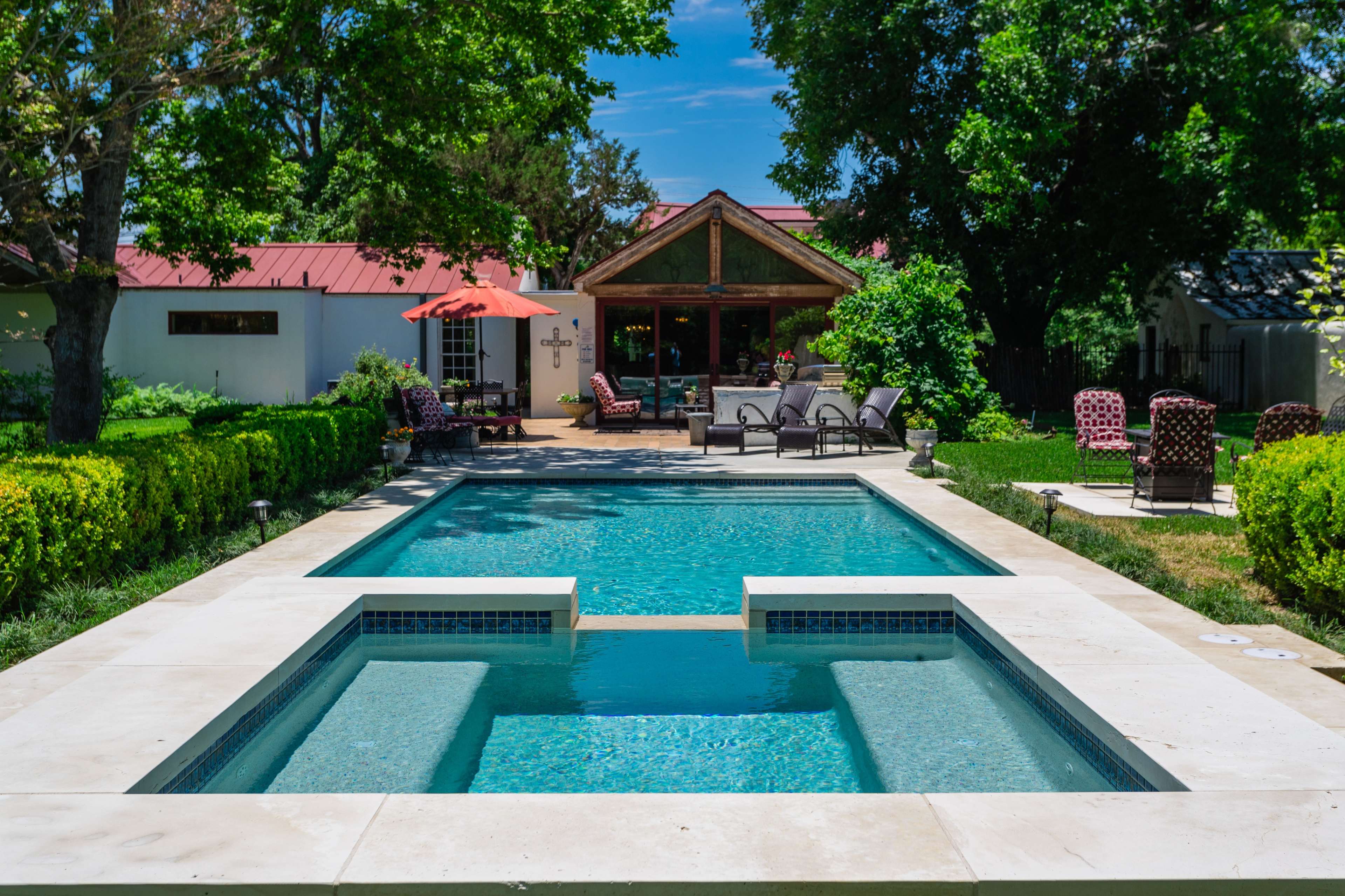 Historic Rock Estate Home and cottage with pool and barn on 2/3 acres Image in , Fredericksburg, TX