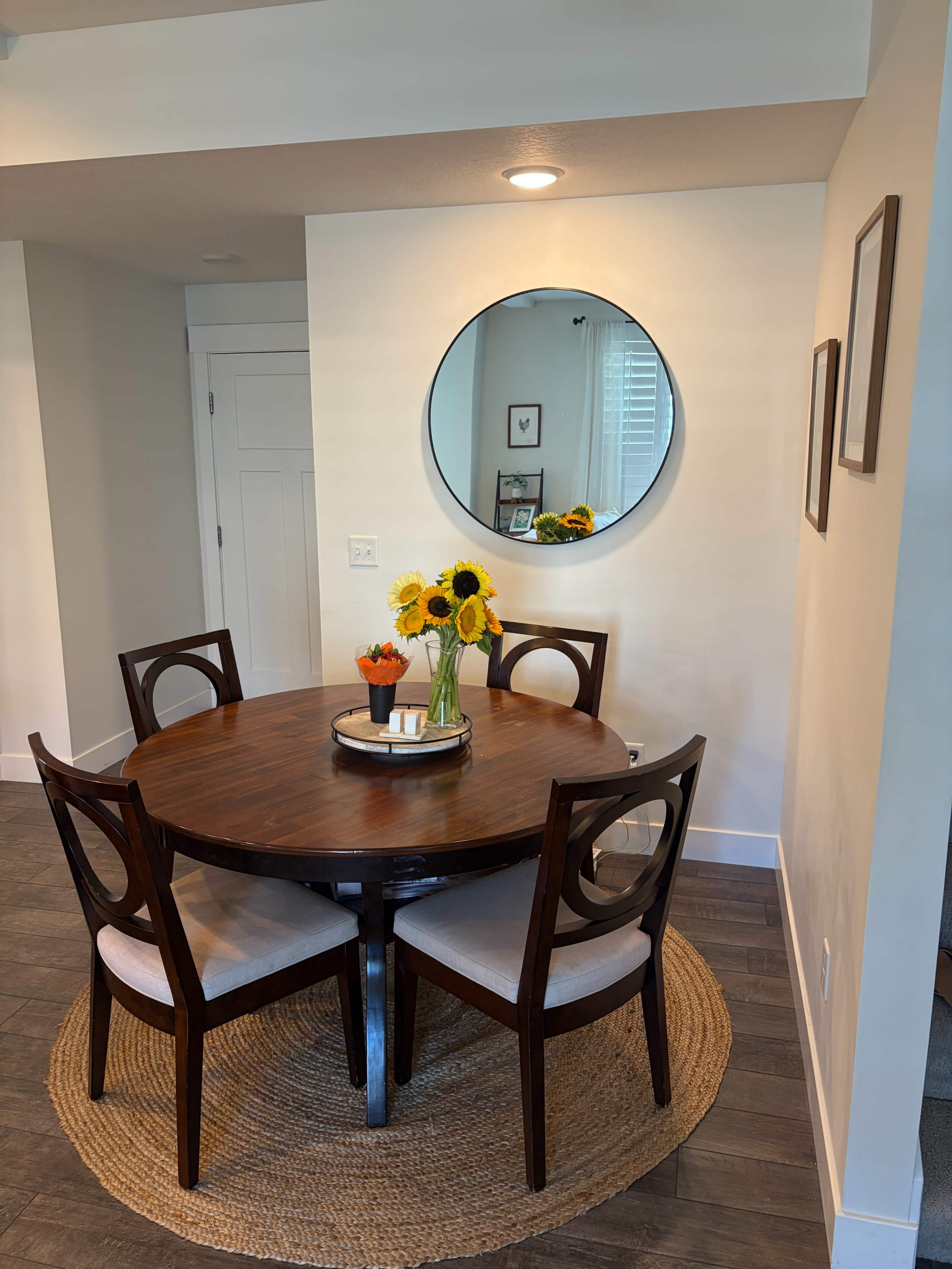 Modern Versatile Townhome with Brick Wall, Living Areas, and Content Creation Space Image in Sandy, Sandy, UT