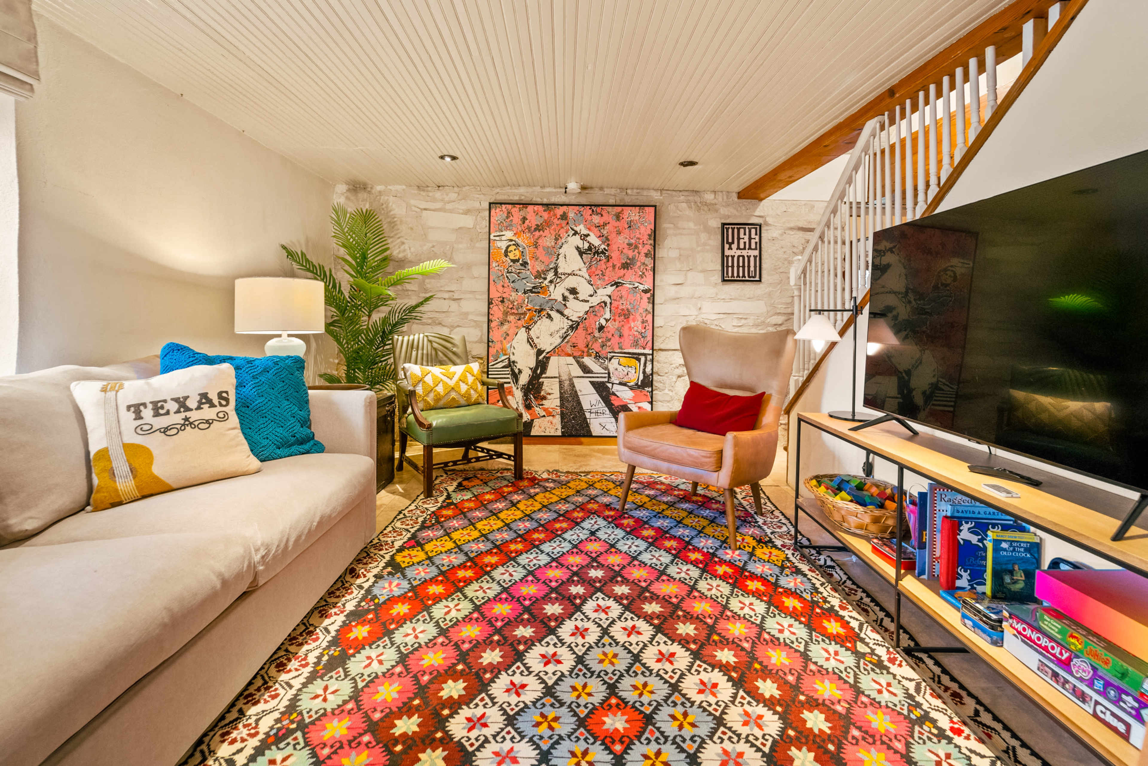 Historic Stone House + Cabin + Big Lawn - 2 blocks from SoCo Image in Bouldin Creek, Austin, TX