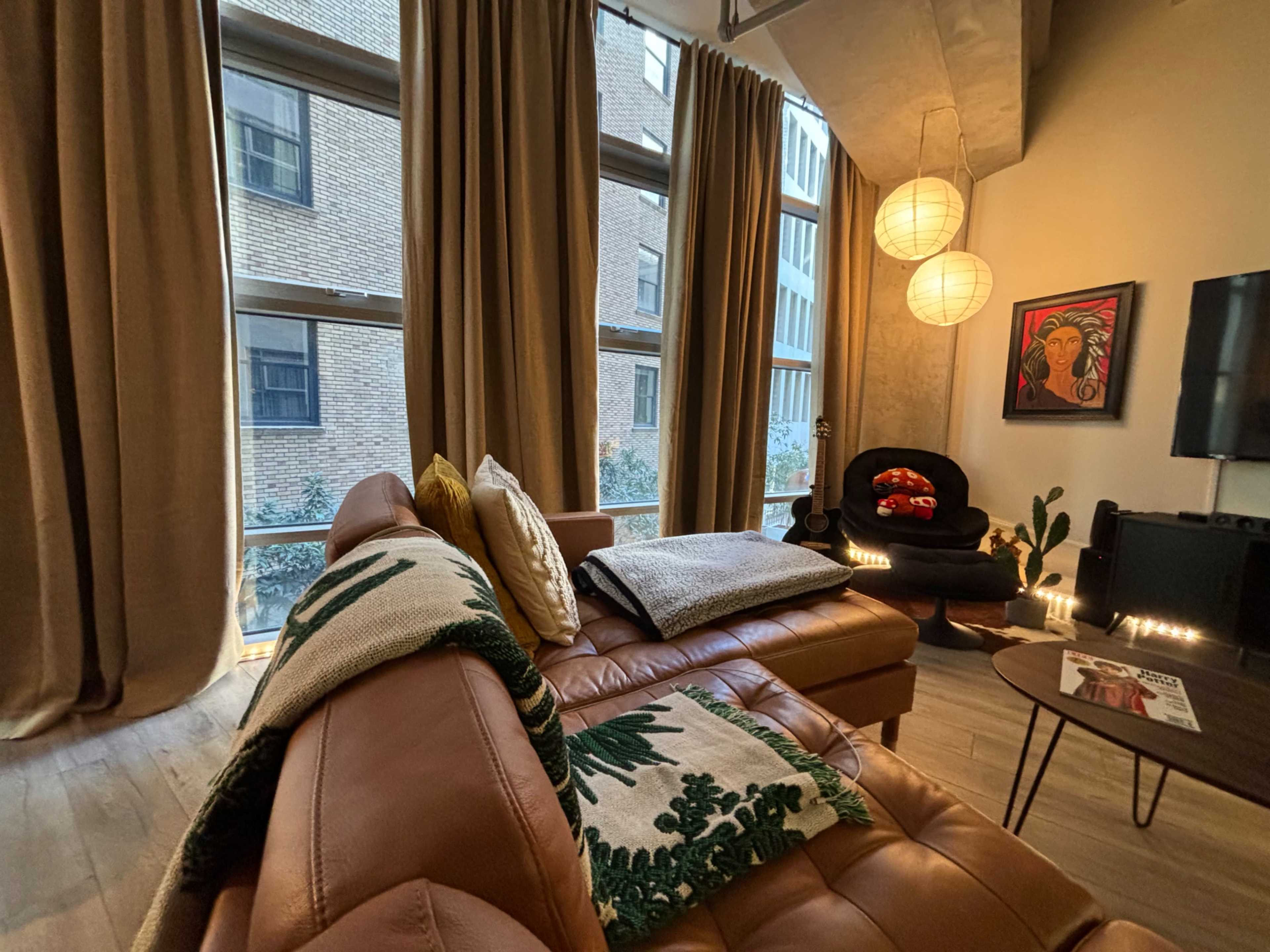 Downtown Industrial Loft with Floor to Ceiling “Rear Window” Image in Central LA, Los Angeles, CA