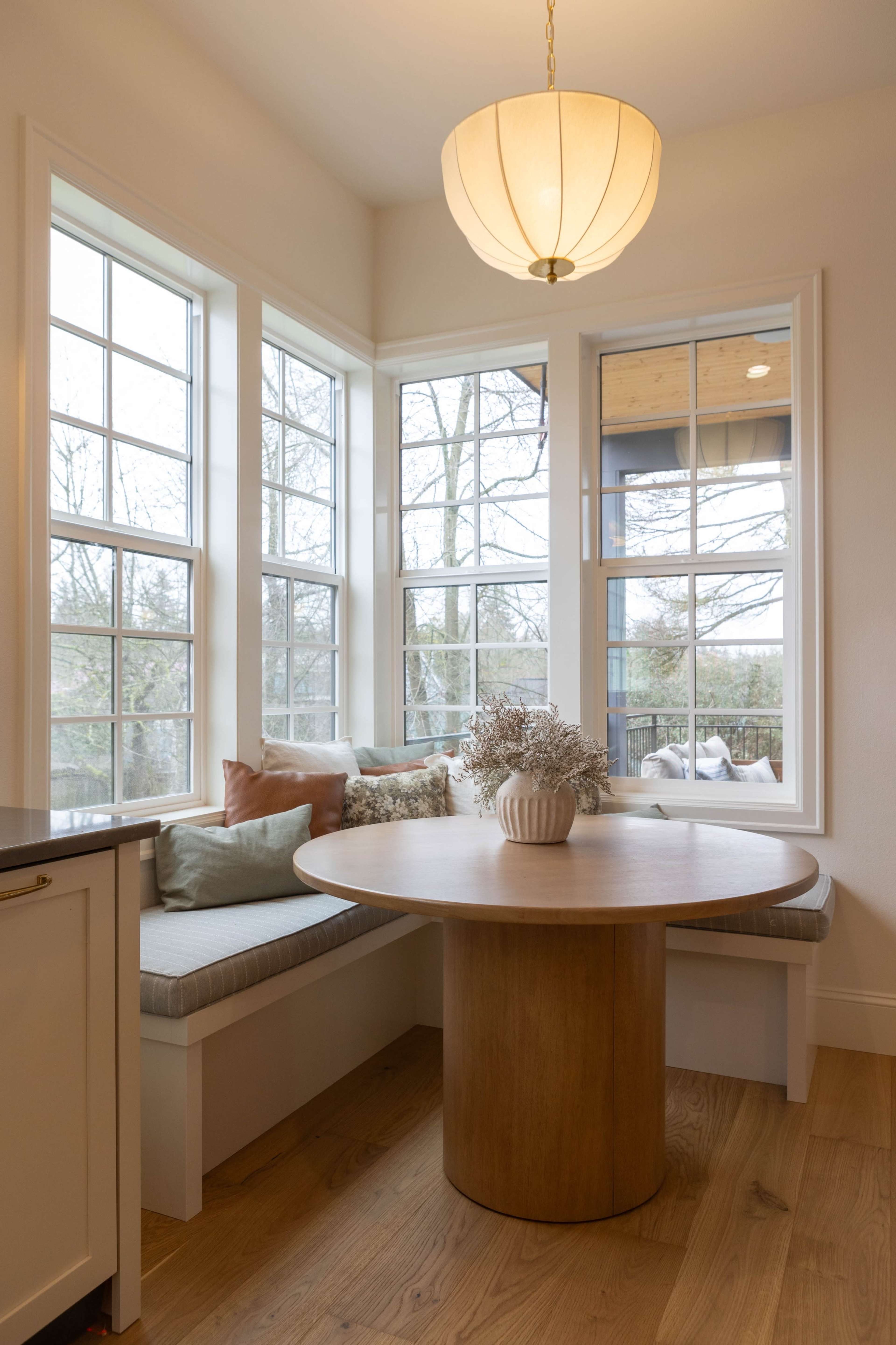 Modern Cottage with Stone Fireplace and Open Kitchen Image in Bryant, Seattle, WA