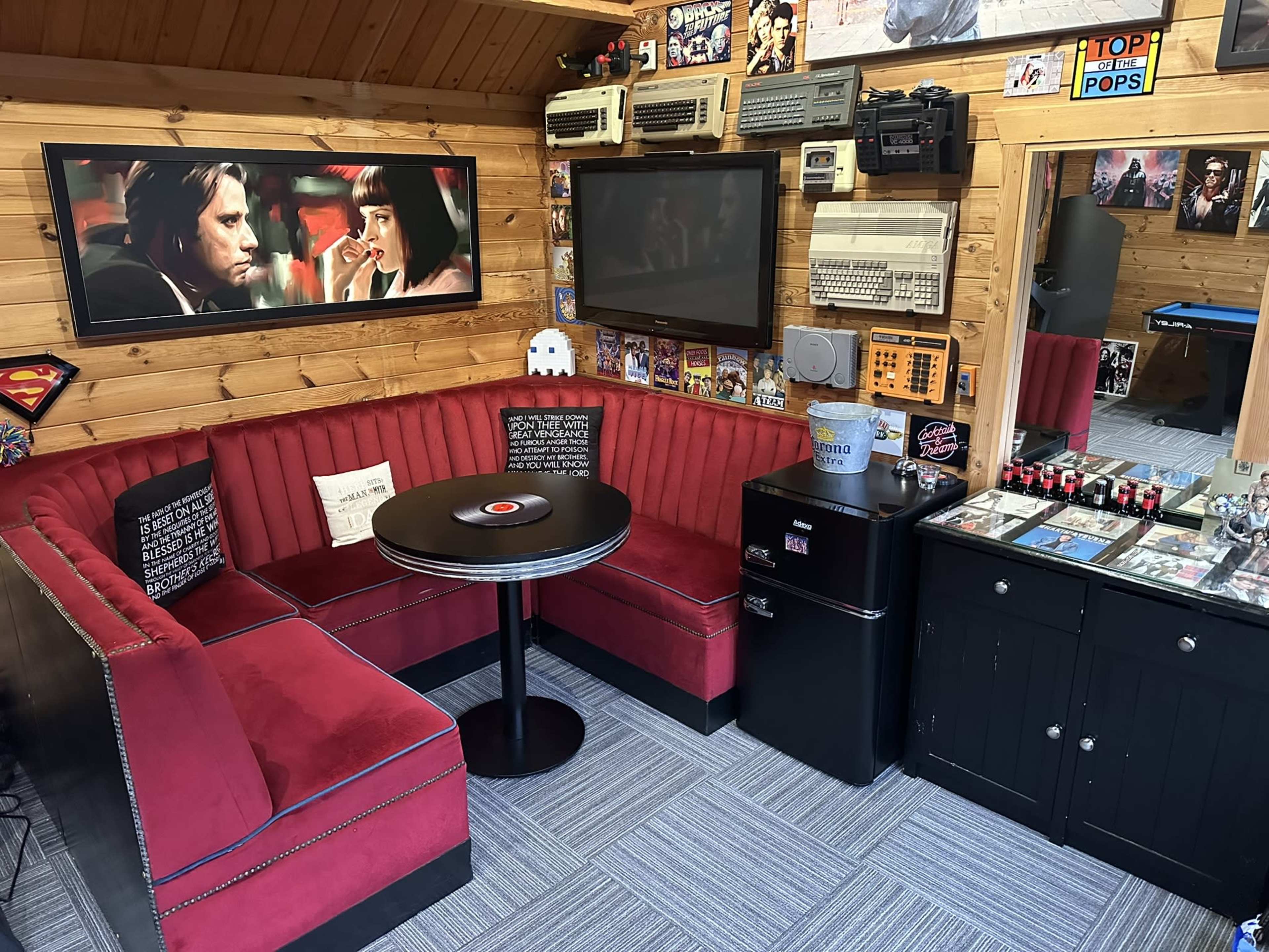 Retro themed summerhouse with booth, cottage style kitchen, modern lounge diner Image in Totton and Eling, Southampton, ENG