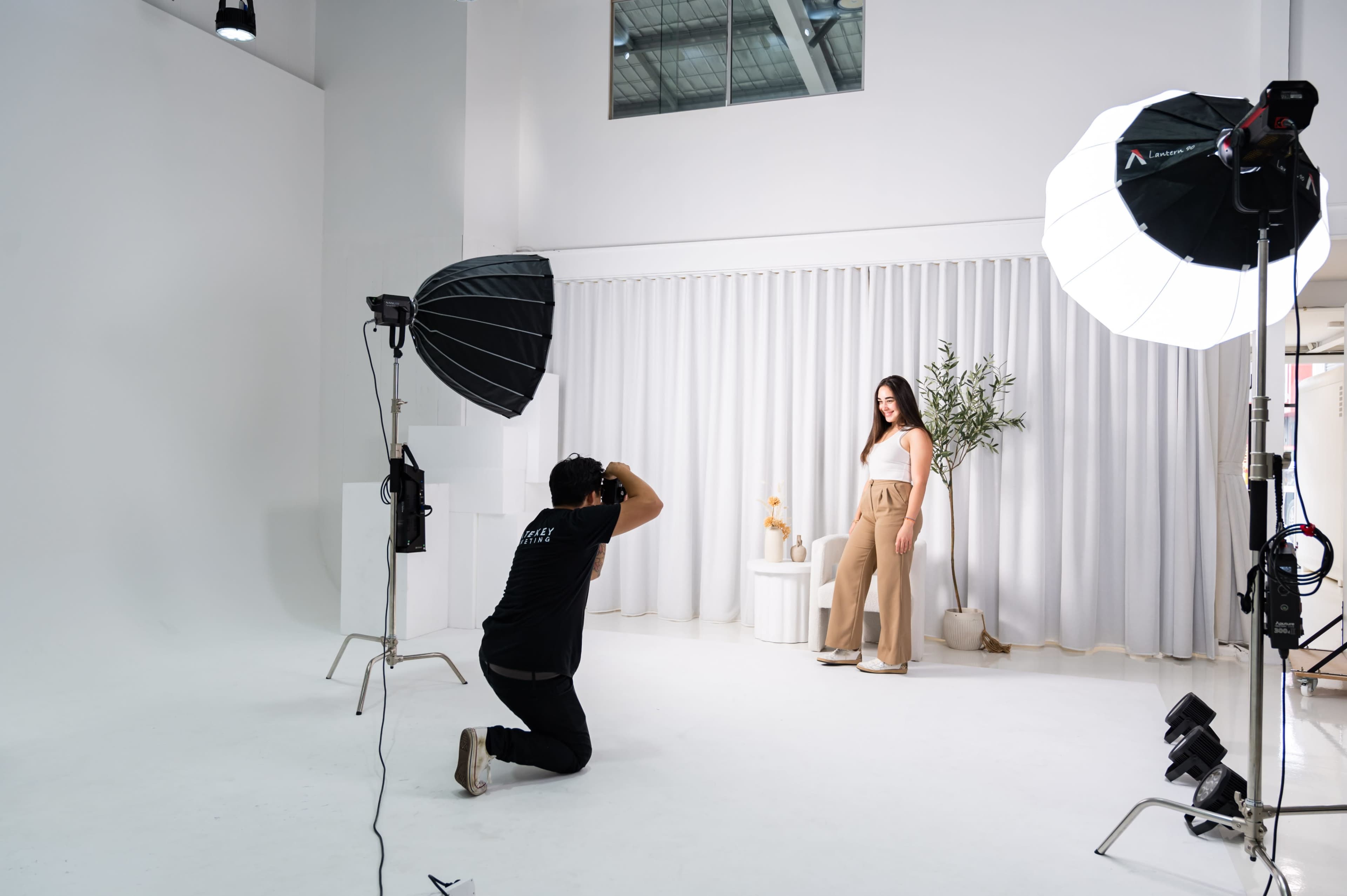 Western Sydney Cyclorama Wall Content Studio with RGB Lighting Grid and Projector Image in North Rocks, North Rocks, NSW