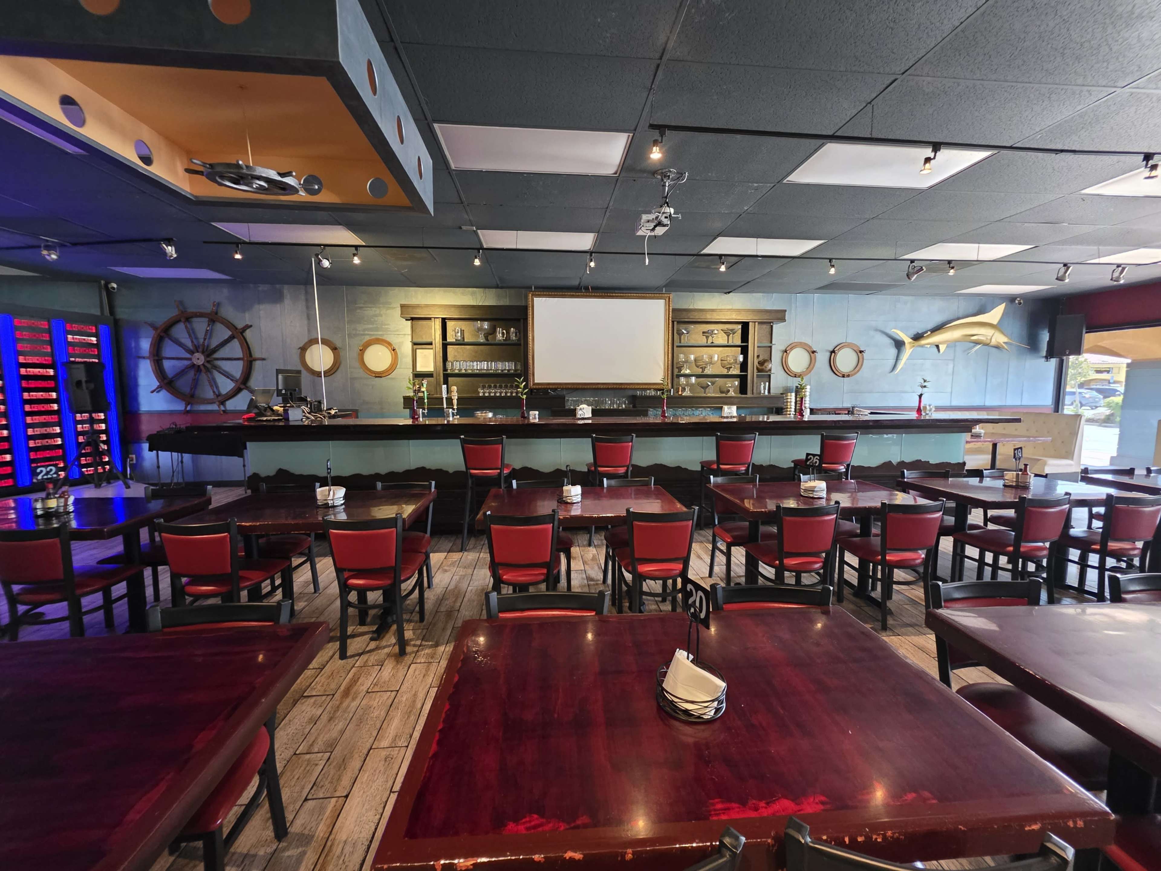 Mazatlan Style Seafood Restaurant   ,with Stage , big Bar  Nice Sound ,tv's  nice Lightning   we can turn it on to a Night club as well ... Image in Palmdale, Palmdale, CA