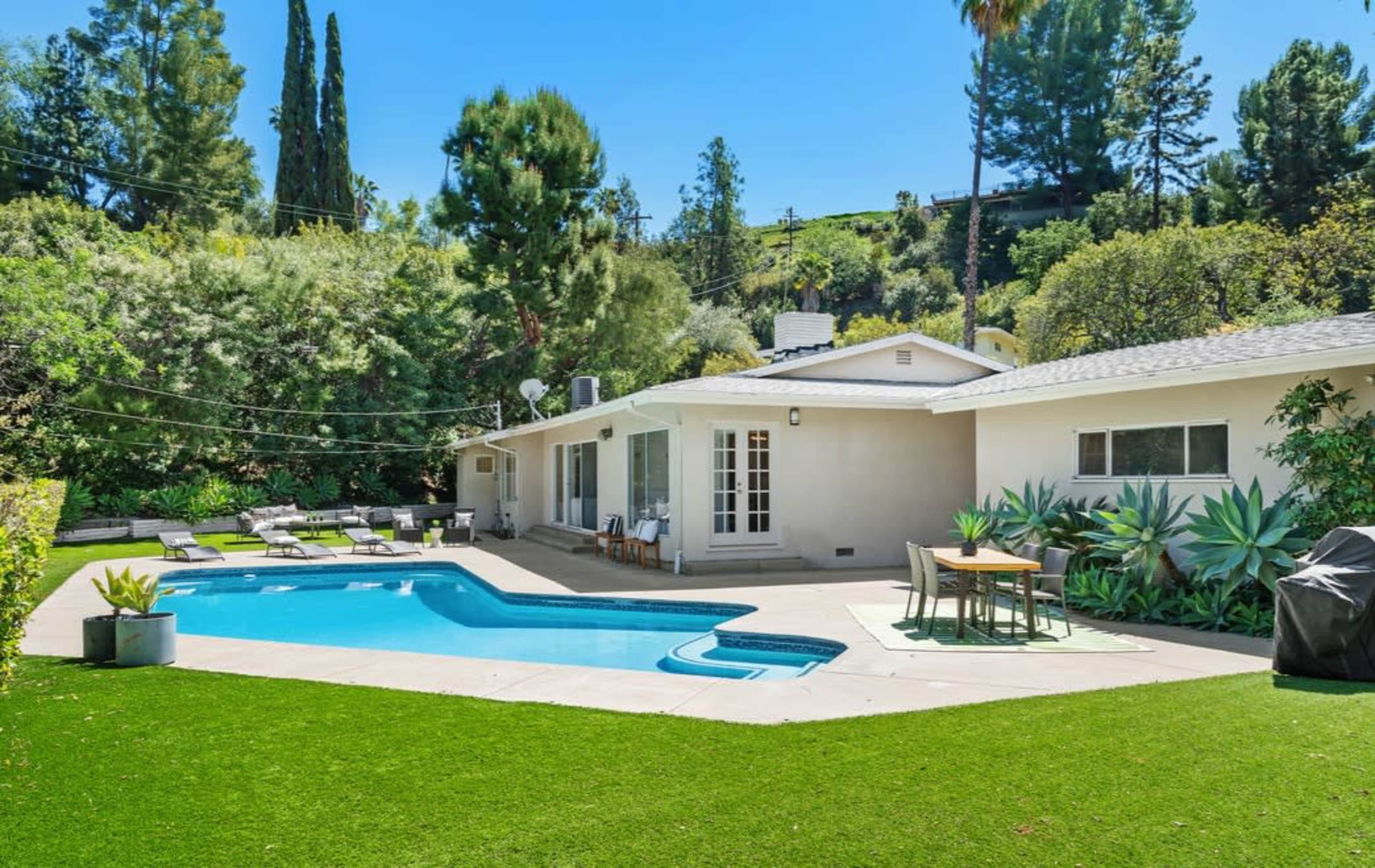 "Encino Hills Mid-Century Ranch with Pool & Valley Views" Image in Encino, Encino, CA