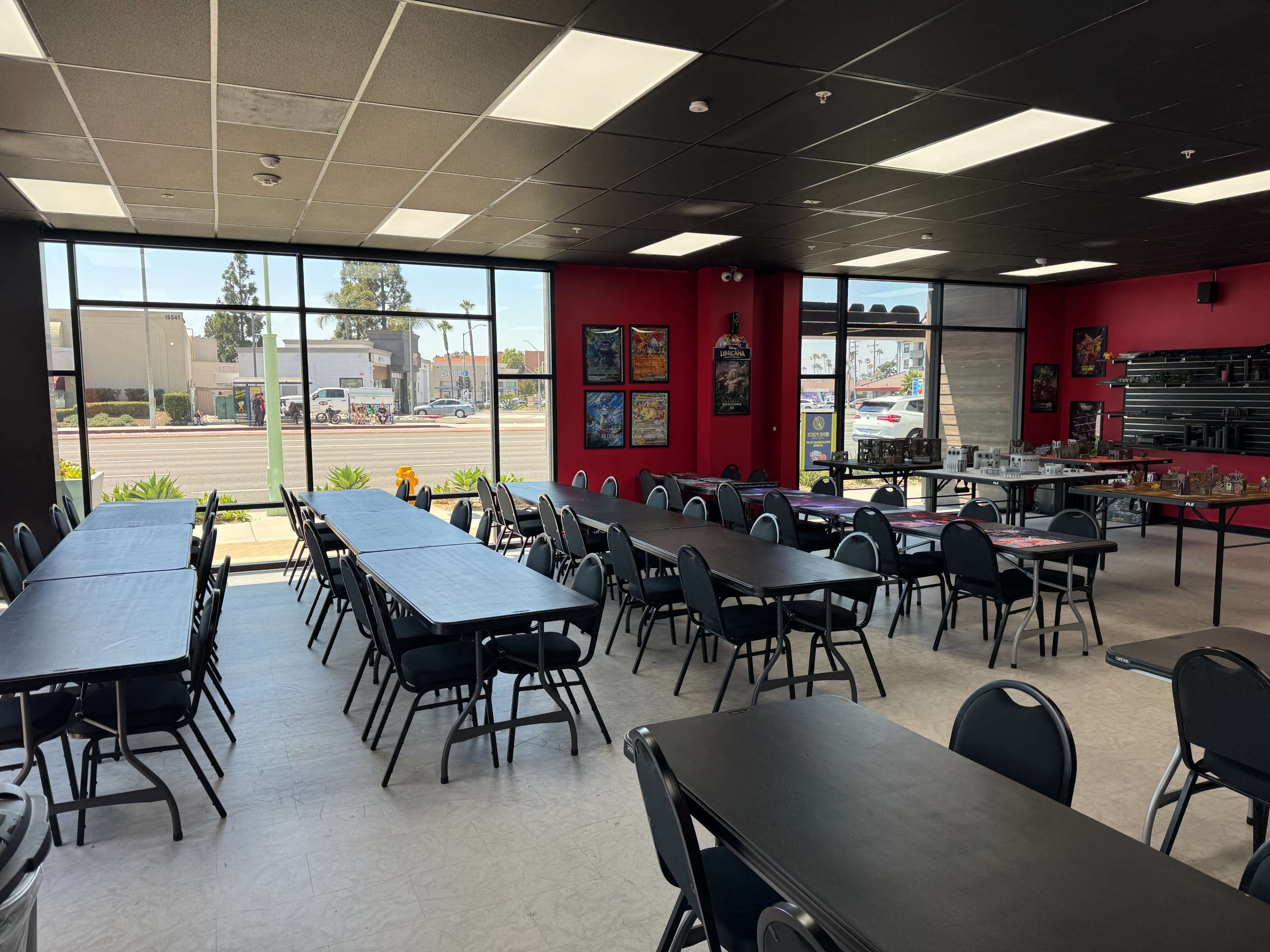 Street level indoor sitting area with 180 degree windows from floor to ceiling - sunset view Image in Huntington Beach, Huntington Beach, CA