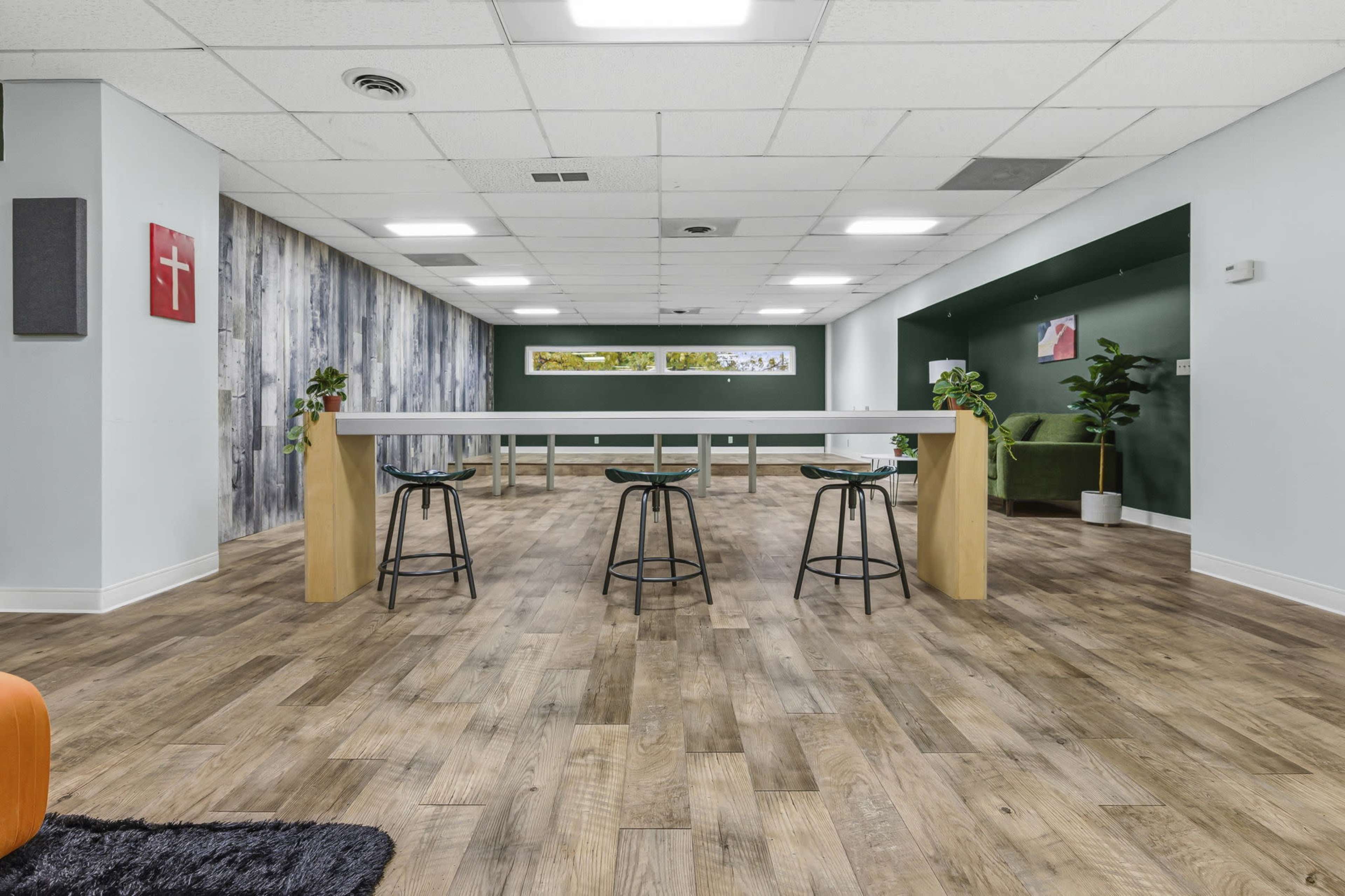 The Table- Open Connection Space with White Photo Backdrop Image in Fairfield Township, Lafayette, IN