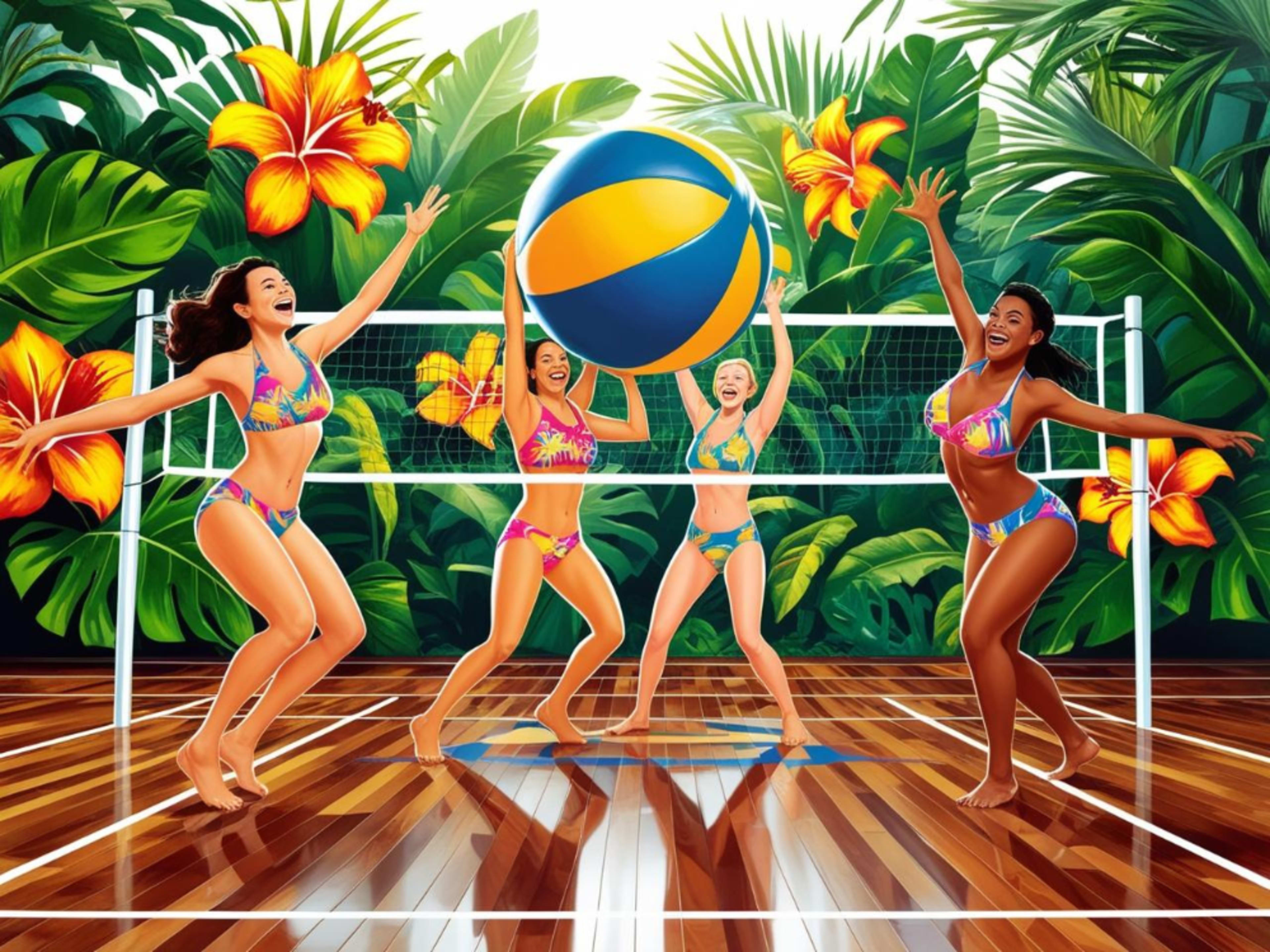 Beach Ball Volleyball Net