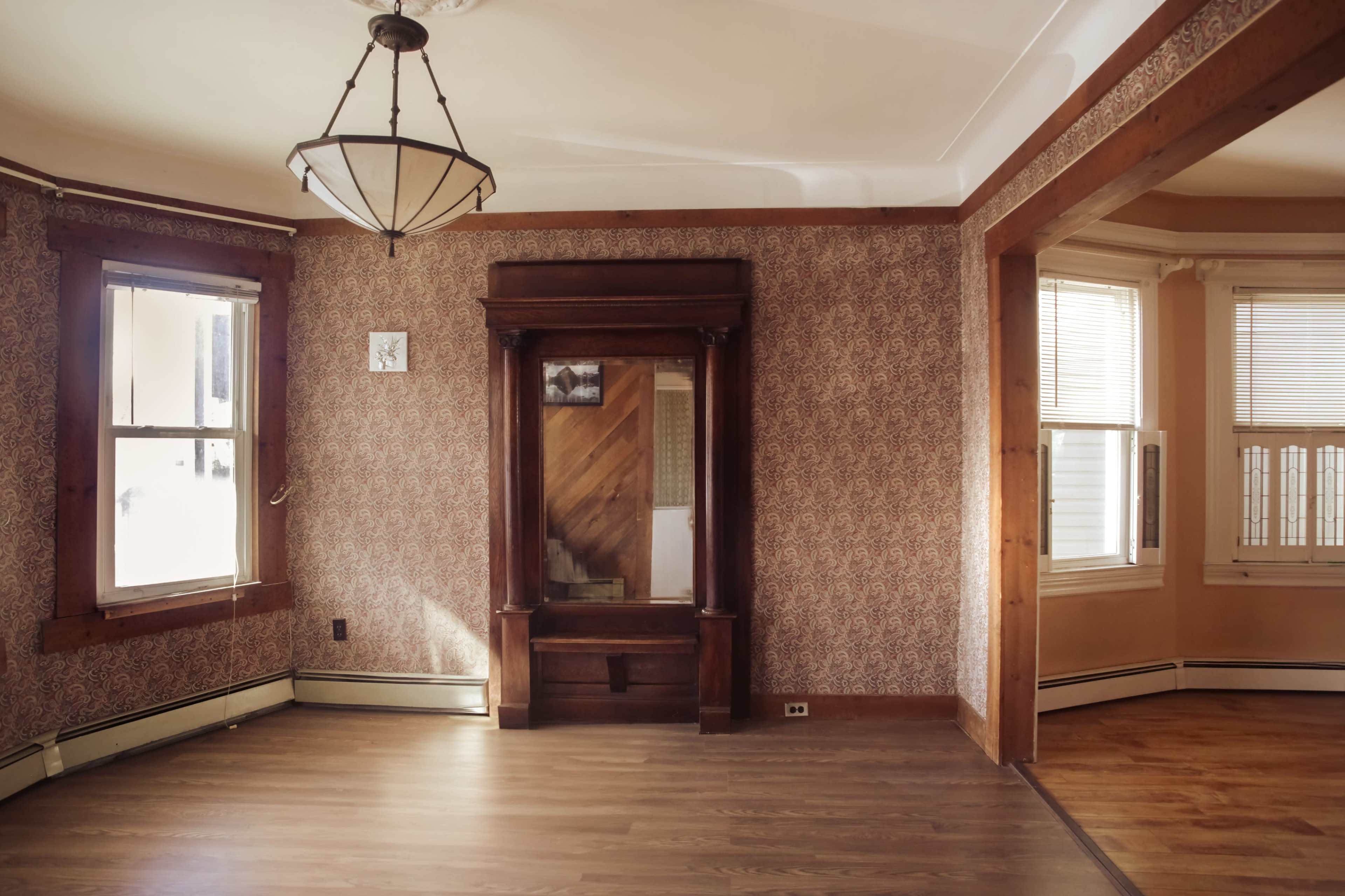 Unfurnished Abandoned House with Wood, Wallpaper Image in Edenwald, Bronx, NY