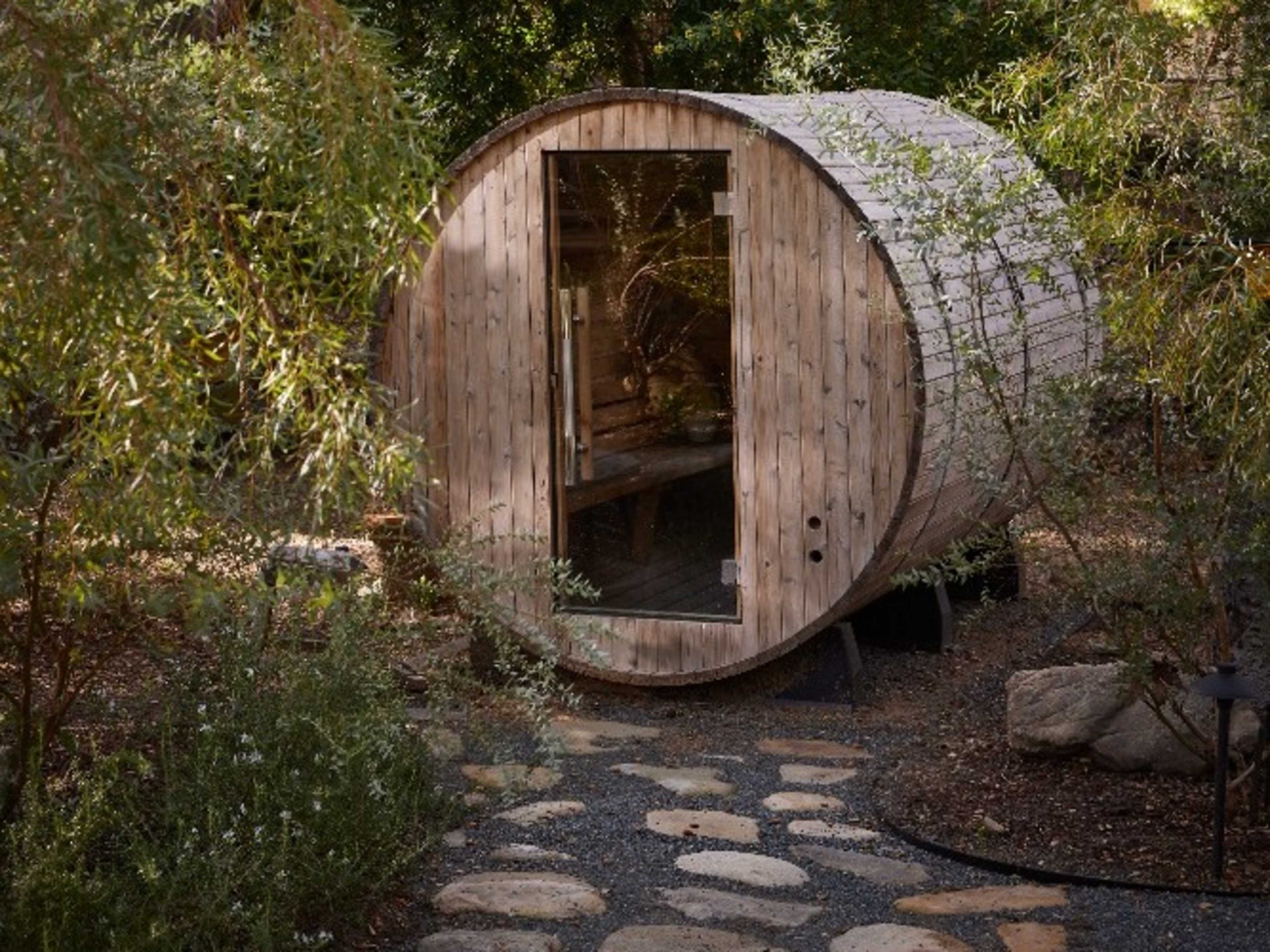 Sauna w/ infared + Cold Plunge Barrel