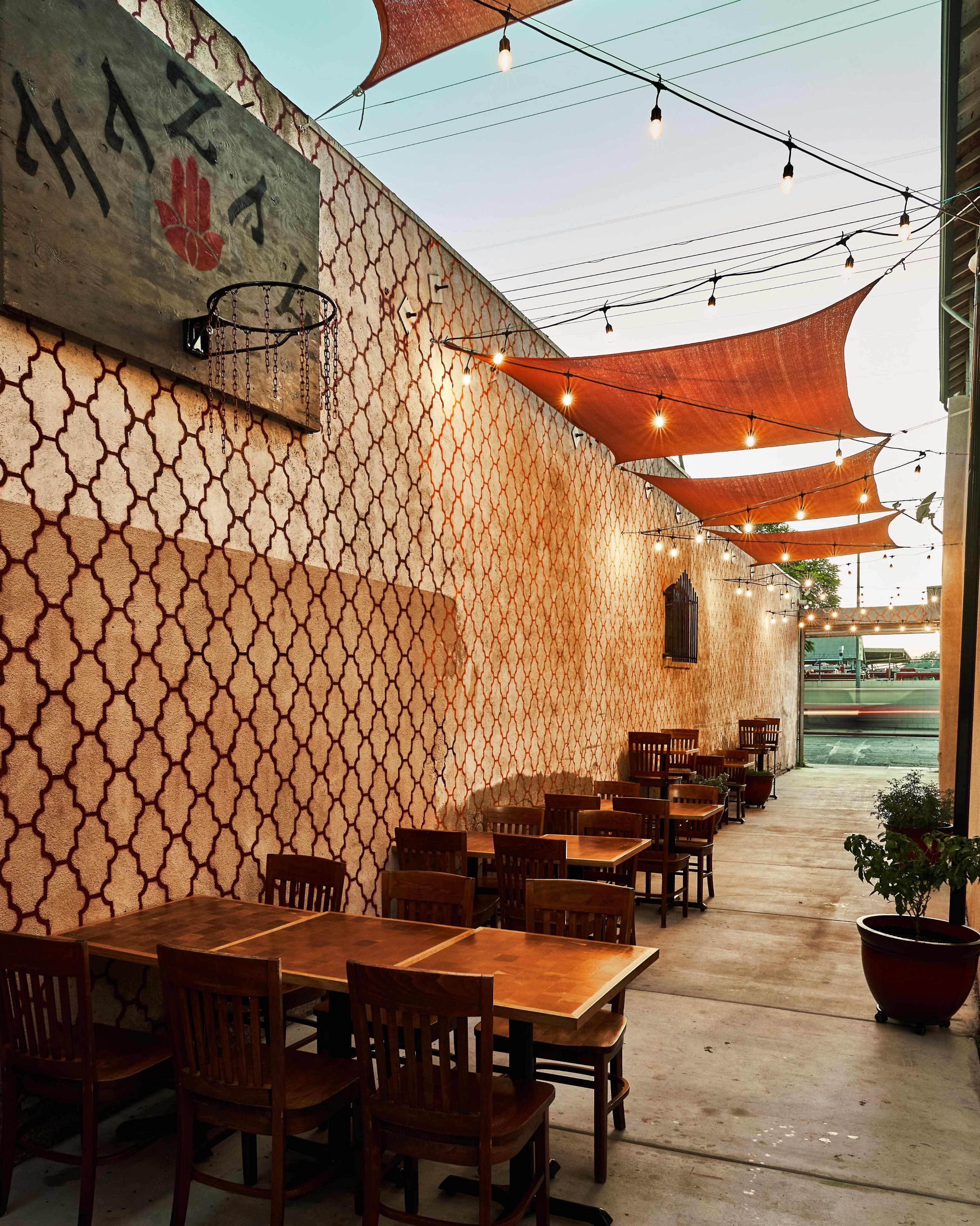 Restaurant and Patio with Romantic Patio and Natural Tone Decor Image in Lincoln Heights, Los Angeles, CA