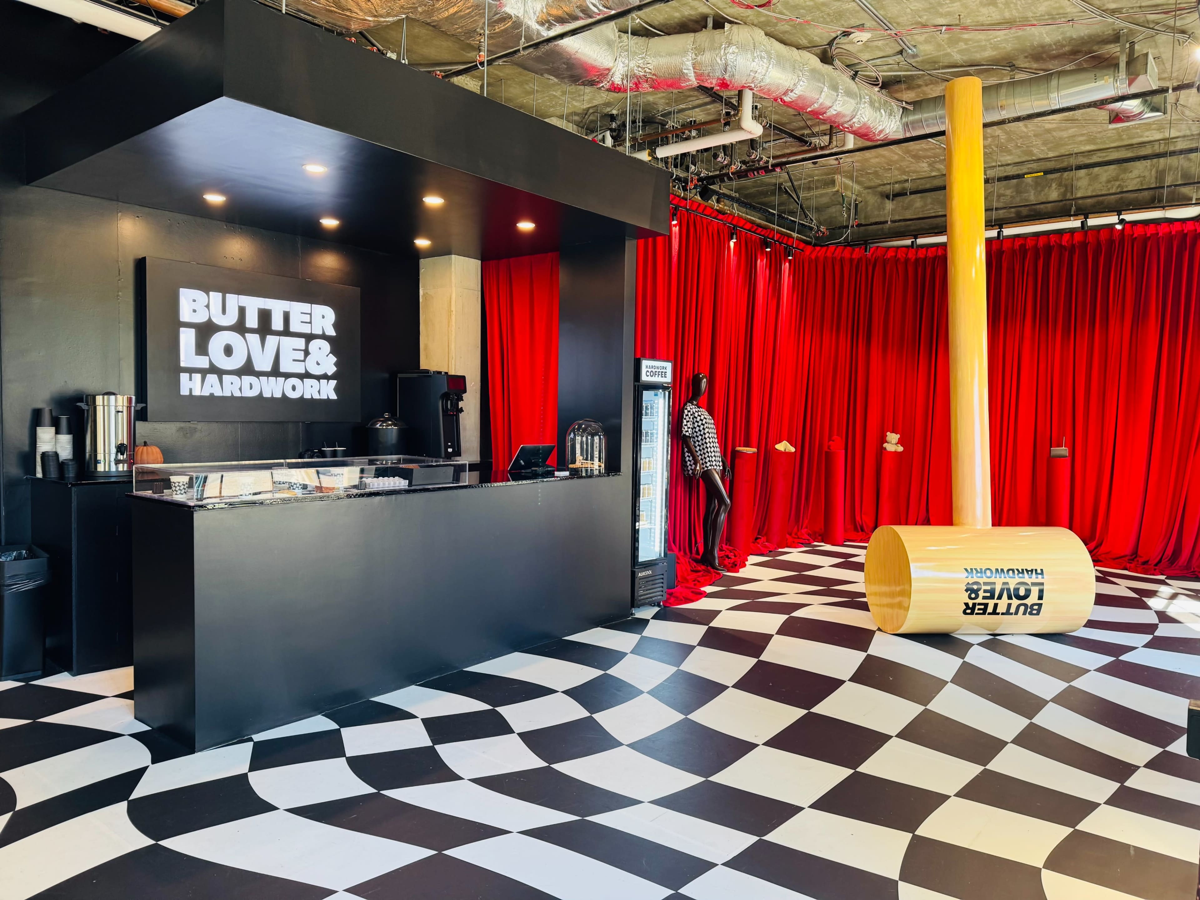 Industrial, urban and luxurious store front. Image in Central LA, West Hollywood, CA