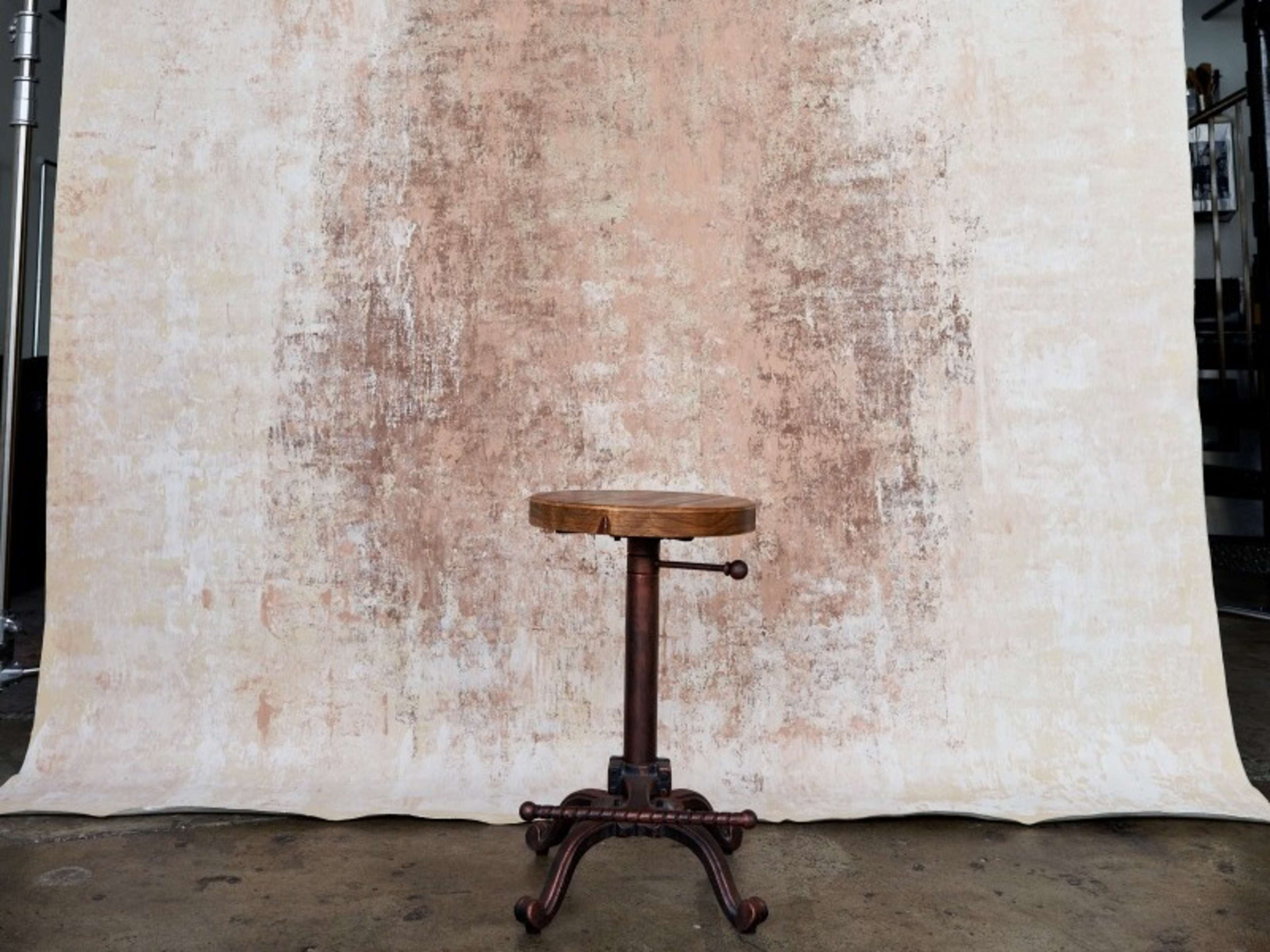 Hand-painted canvas backdrop (tan and white)