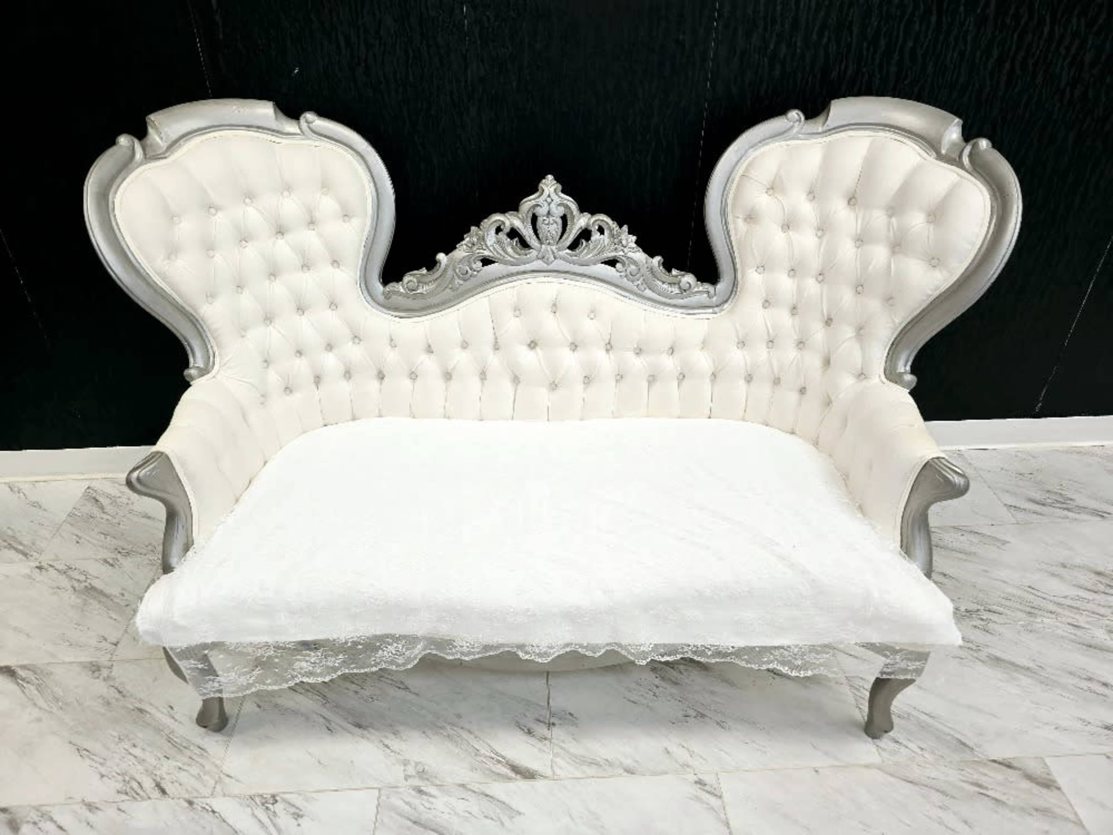 White Victorian sofa