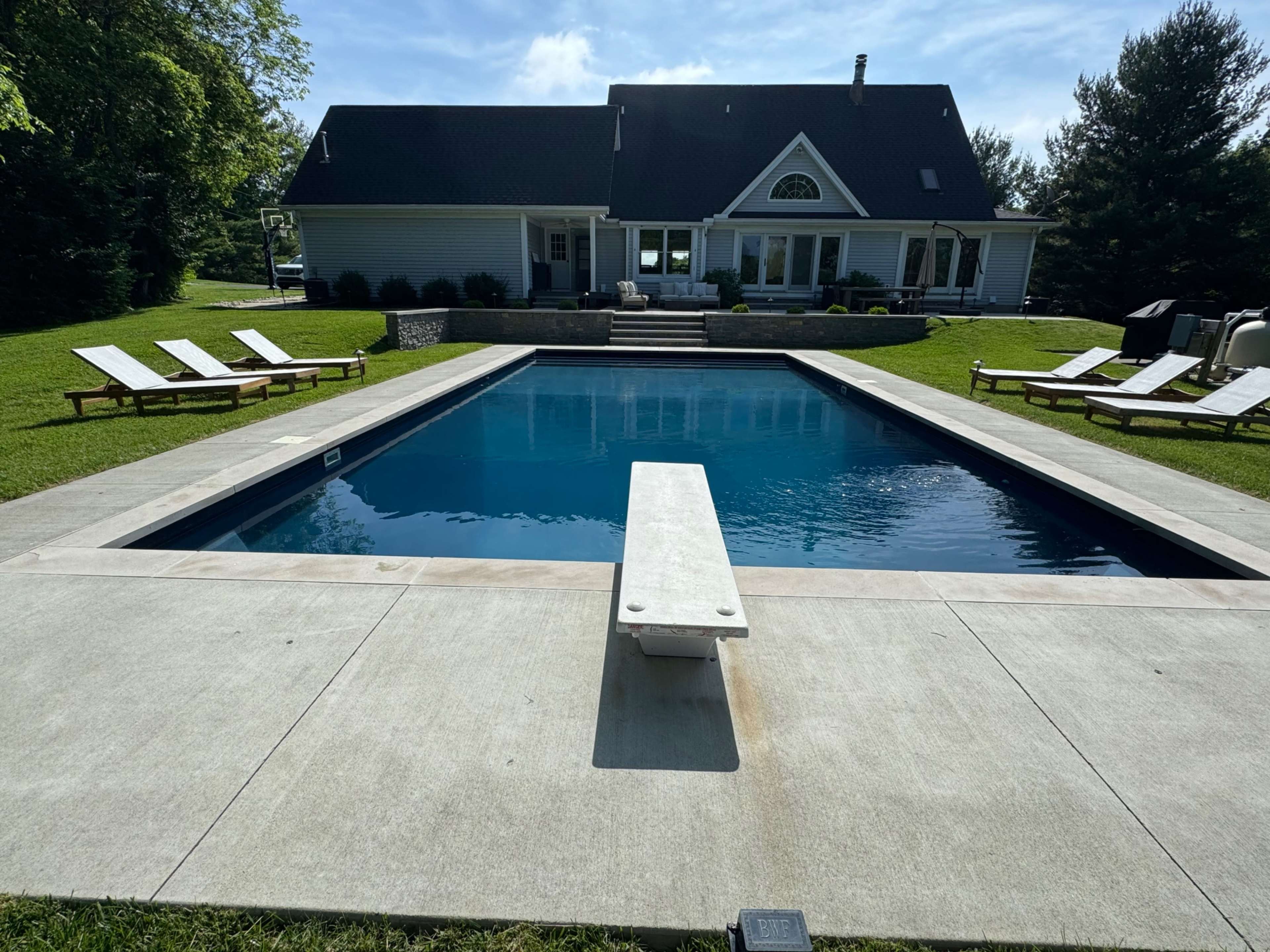 Beautiful modern farmhouse with amazing pool backyard space. Image in Colerain Township, Cincinnati, OH