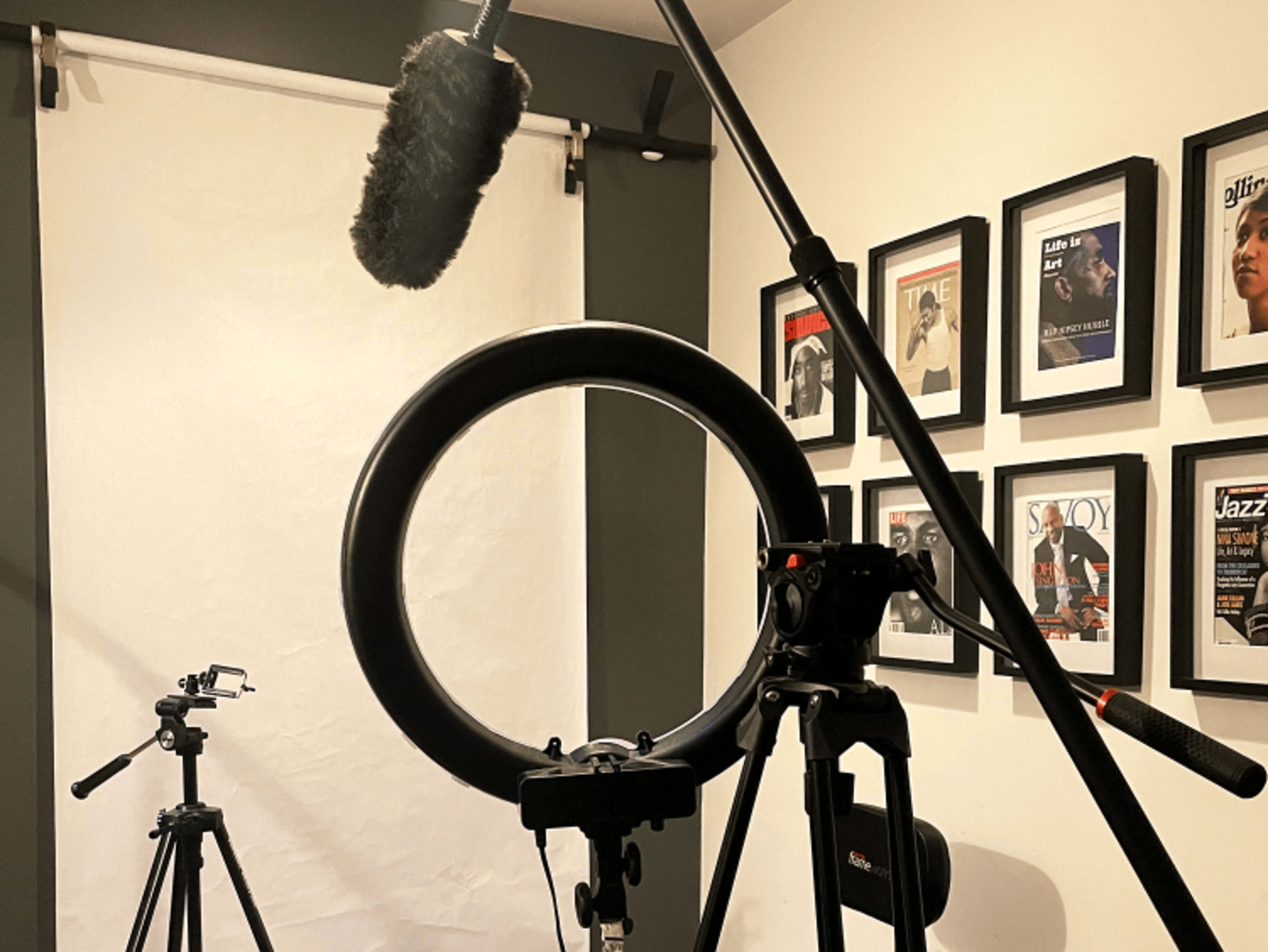 White Background + Recording Area