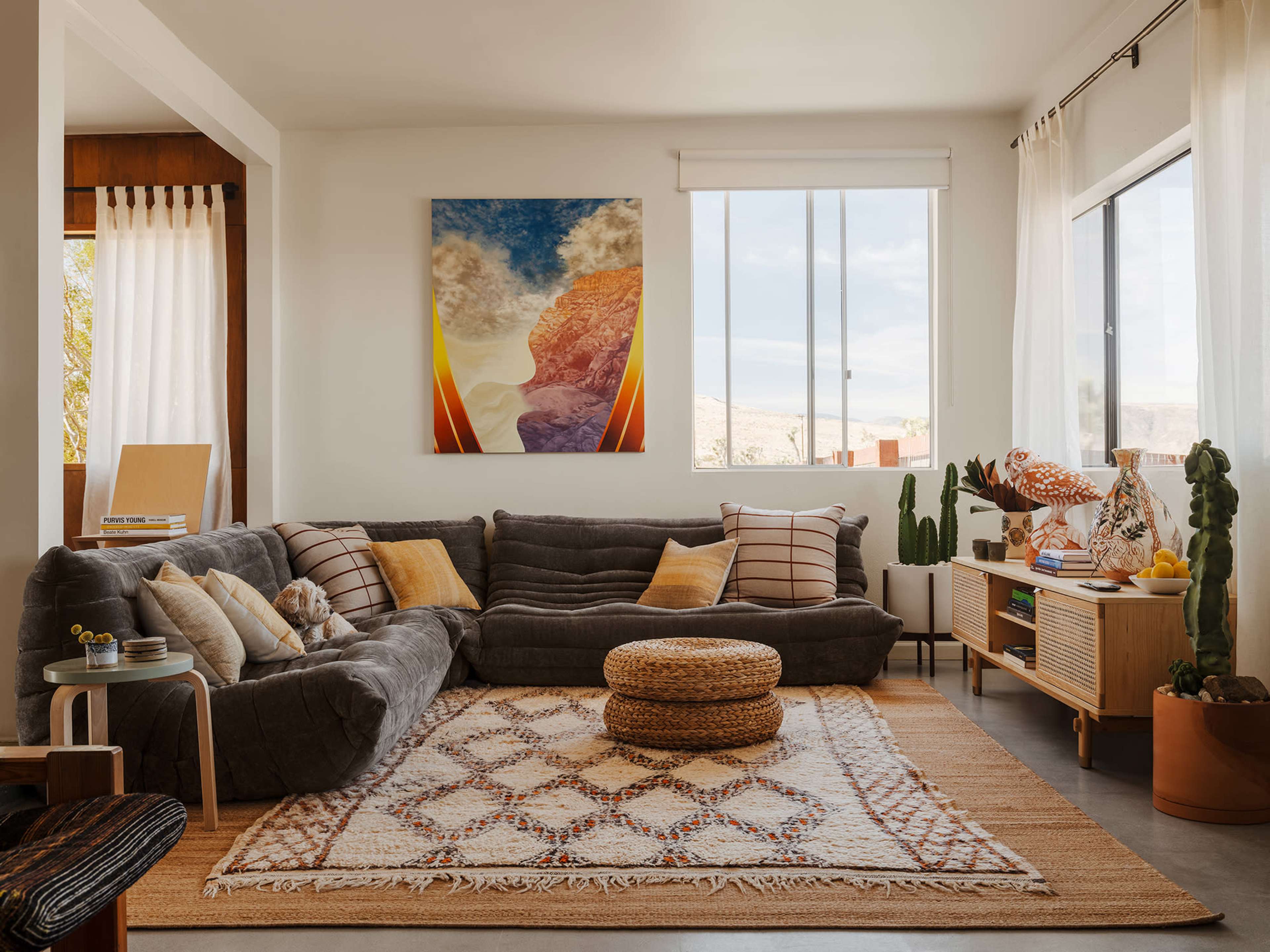 Desert Mid Century Ranch House with 3 acres of land and views / Fine Art and Design Image in , Yucca Valley, CA