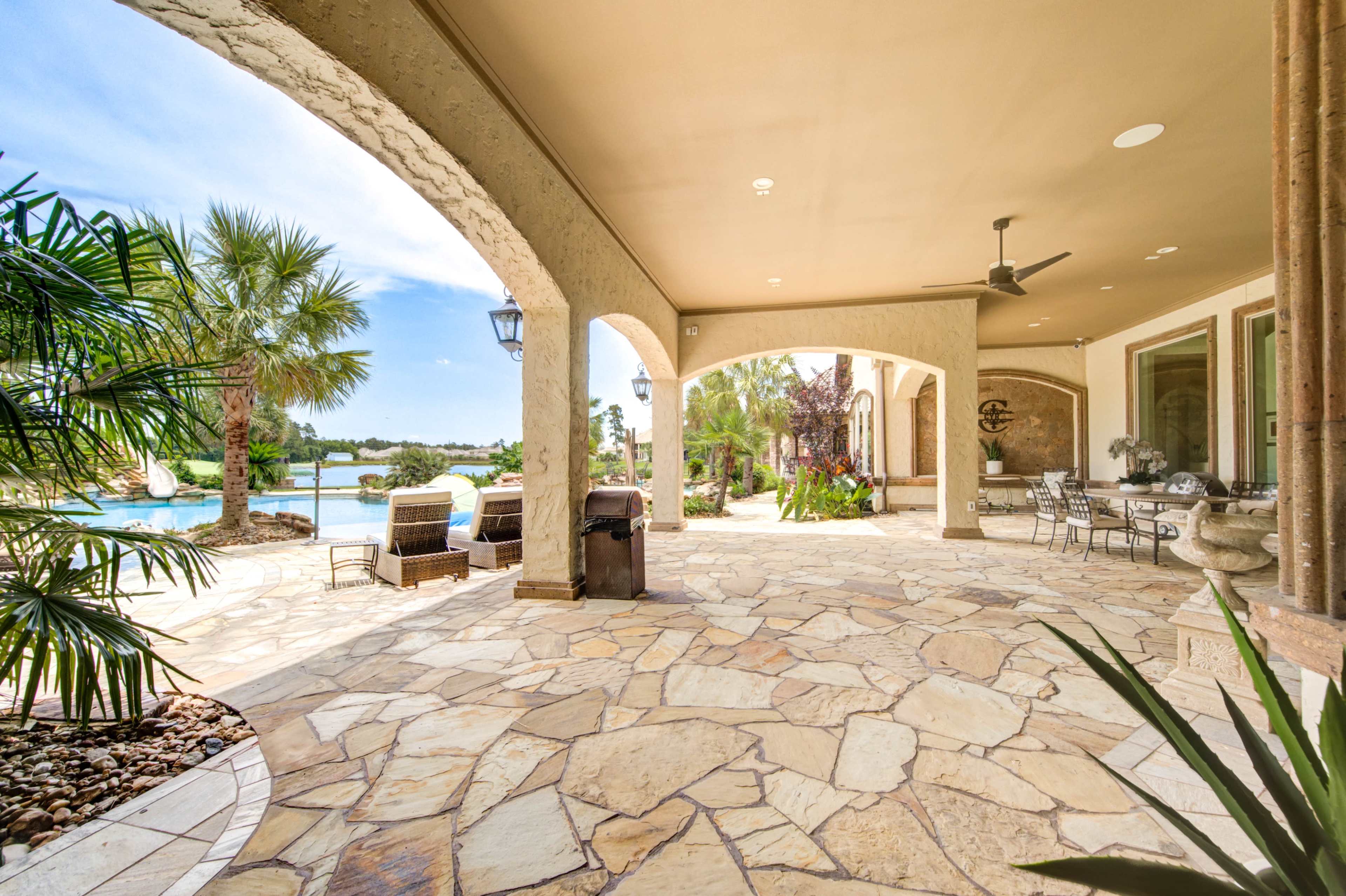 Massive Estate Backyard on a lake in North Houston Image in , Spring, TX