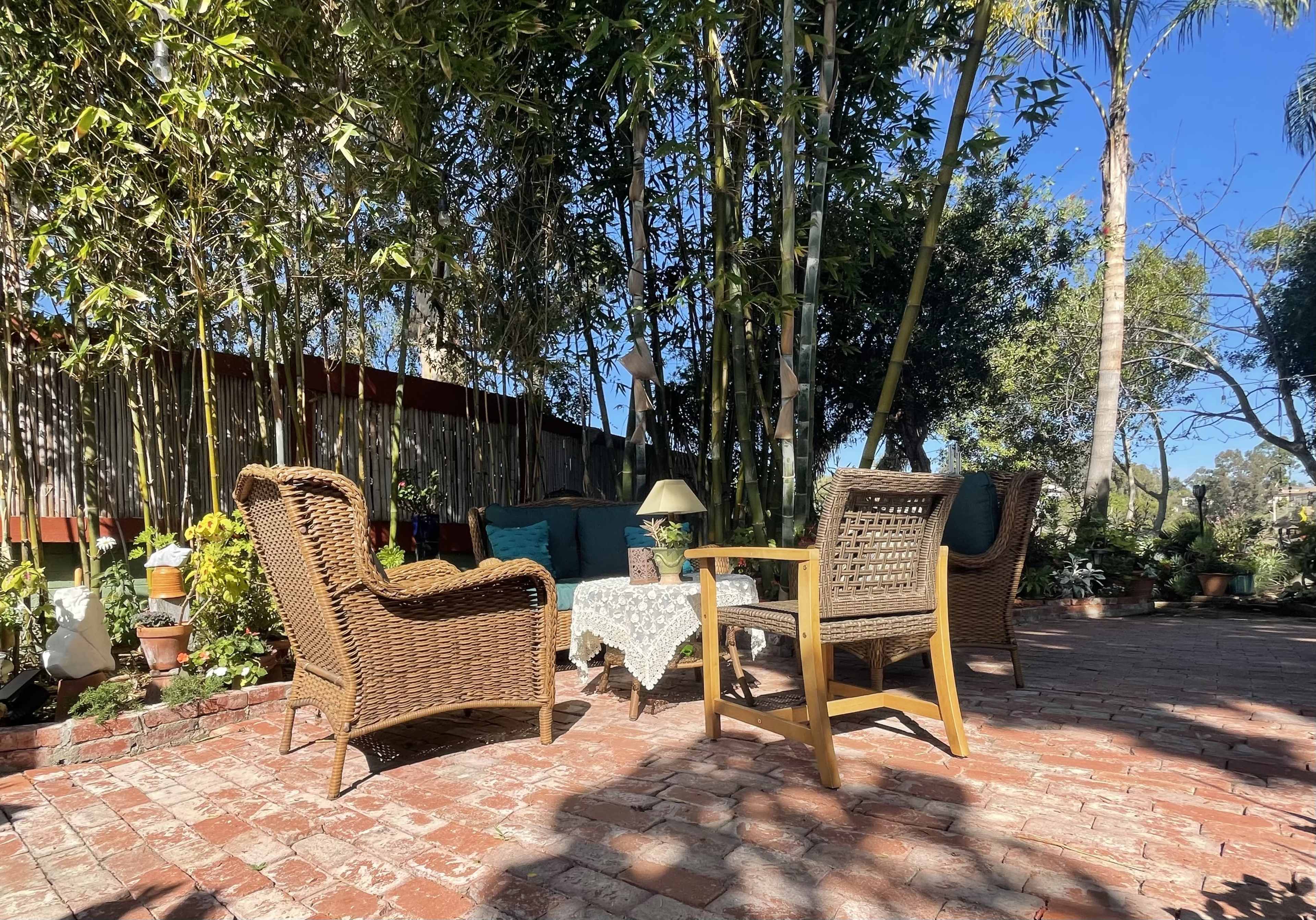 Gorgeous Bricked-In Backyard Botanical Art and Sculpture Garden on Canyon Near Downtown. Image in North Park, San Diego, CA