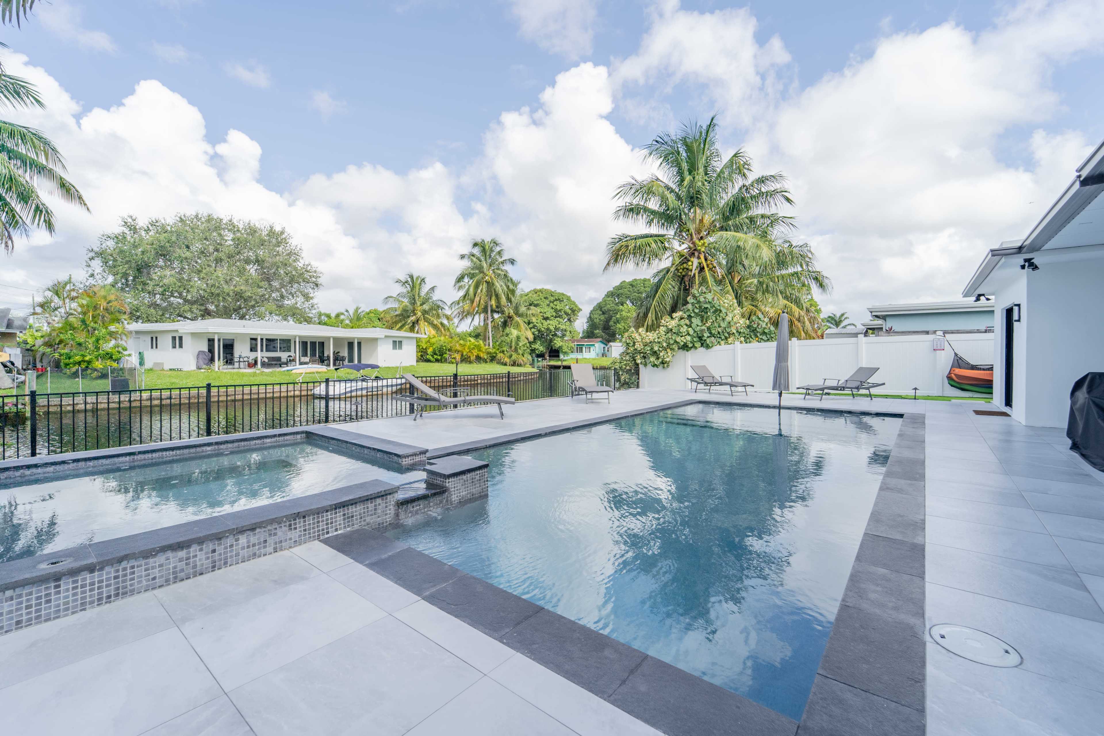 Modern House with Amazing Pool & Canal Views Image in Oakland Park, Oakland Park, FL