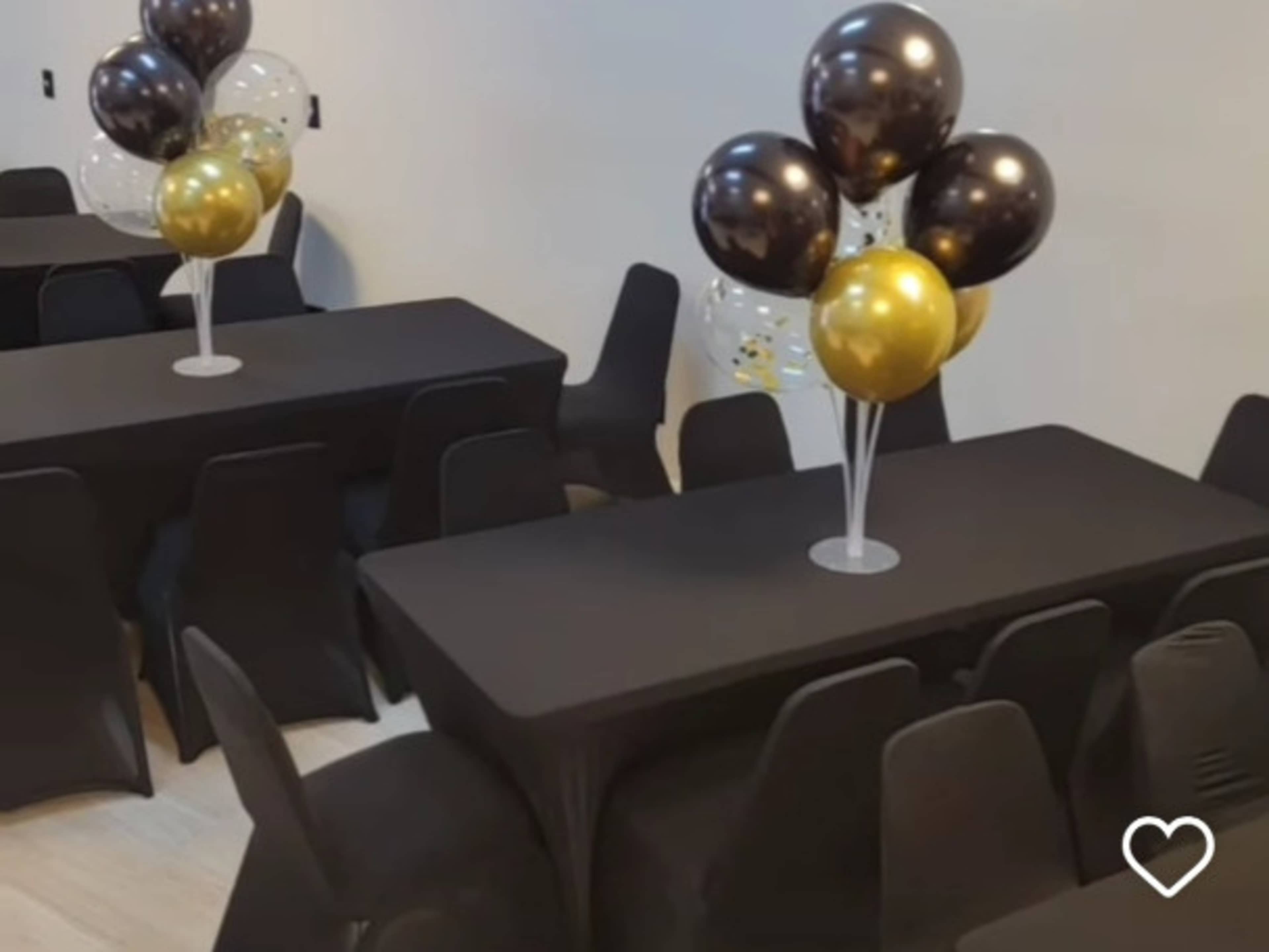 Black Table Covers & Black Chair Covers 