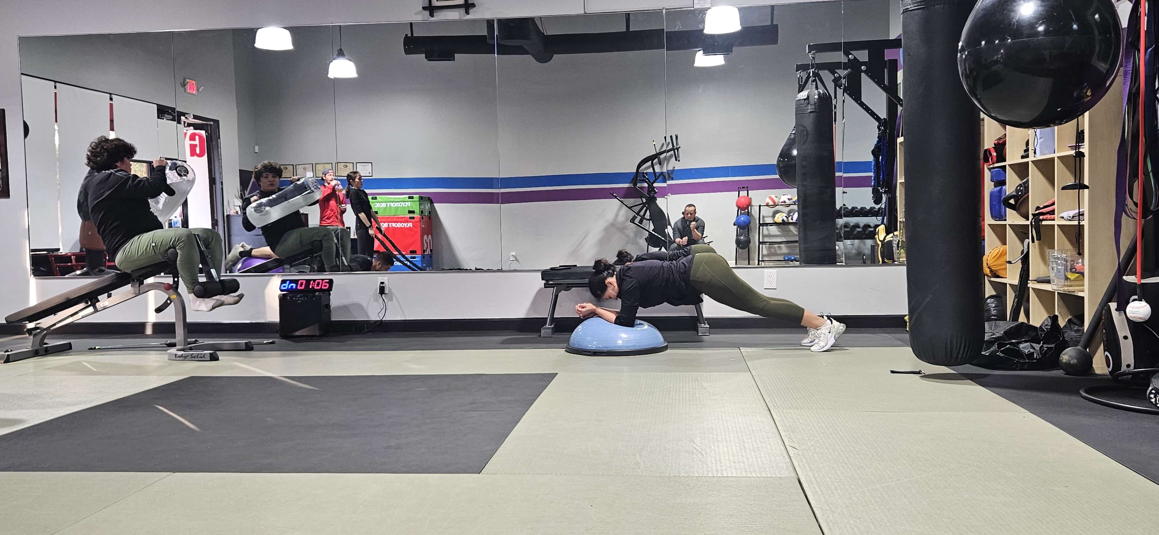 Big open Tatami floored workout space. Perfect for Yoga, Aerobics, Tai Chi , Zumba, Stretching and Movement. Plenty of parking, easy access centrally located in San Dimas CA. Image in San Dimas, San Dimas Ca United states, CA