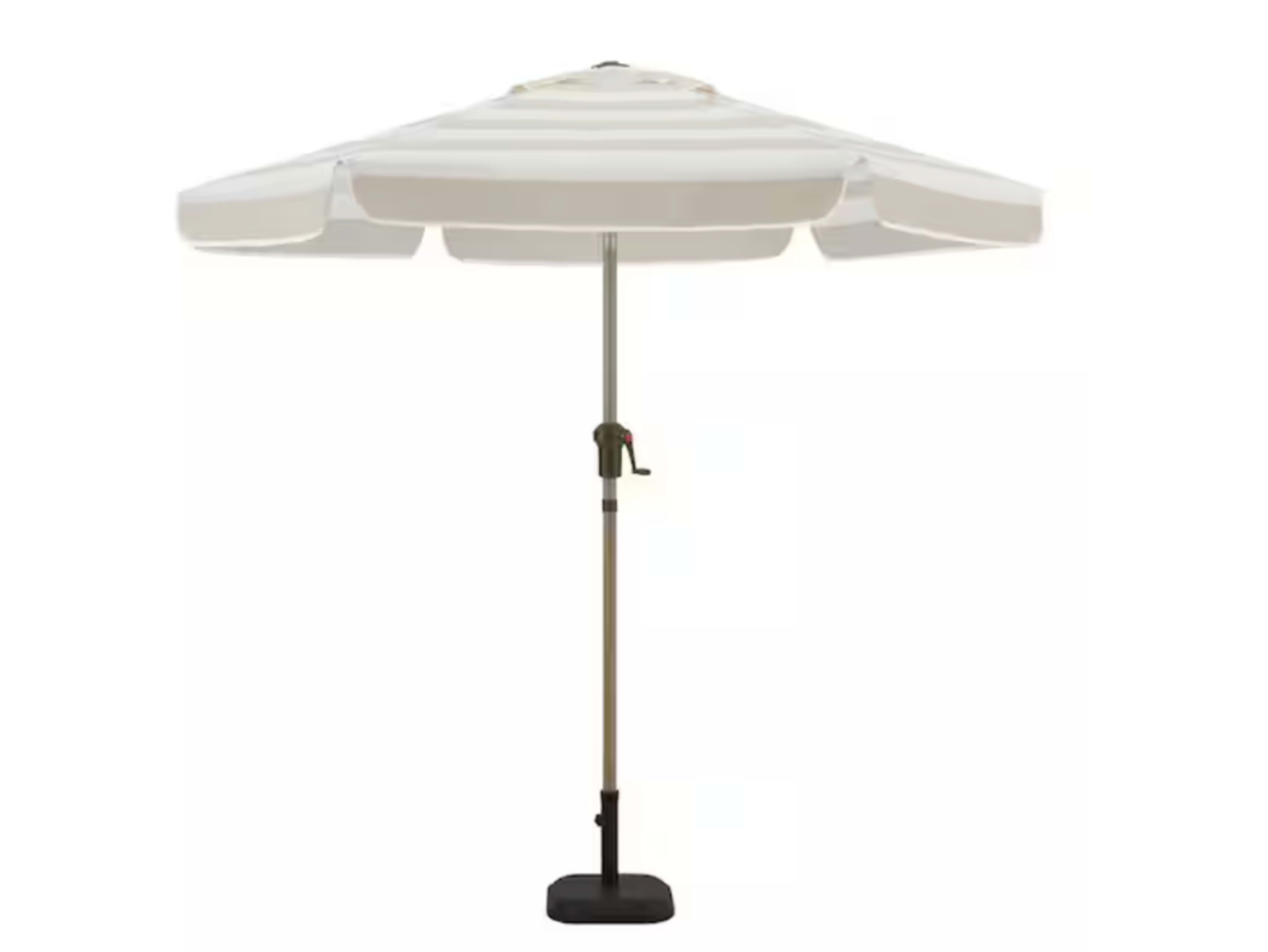 Patio Umbrella in Tan & White Stripe