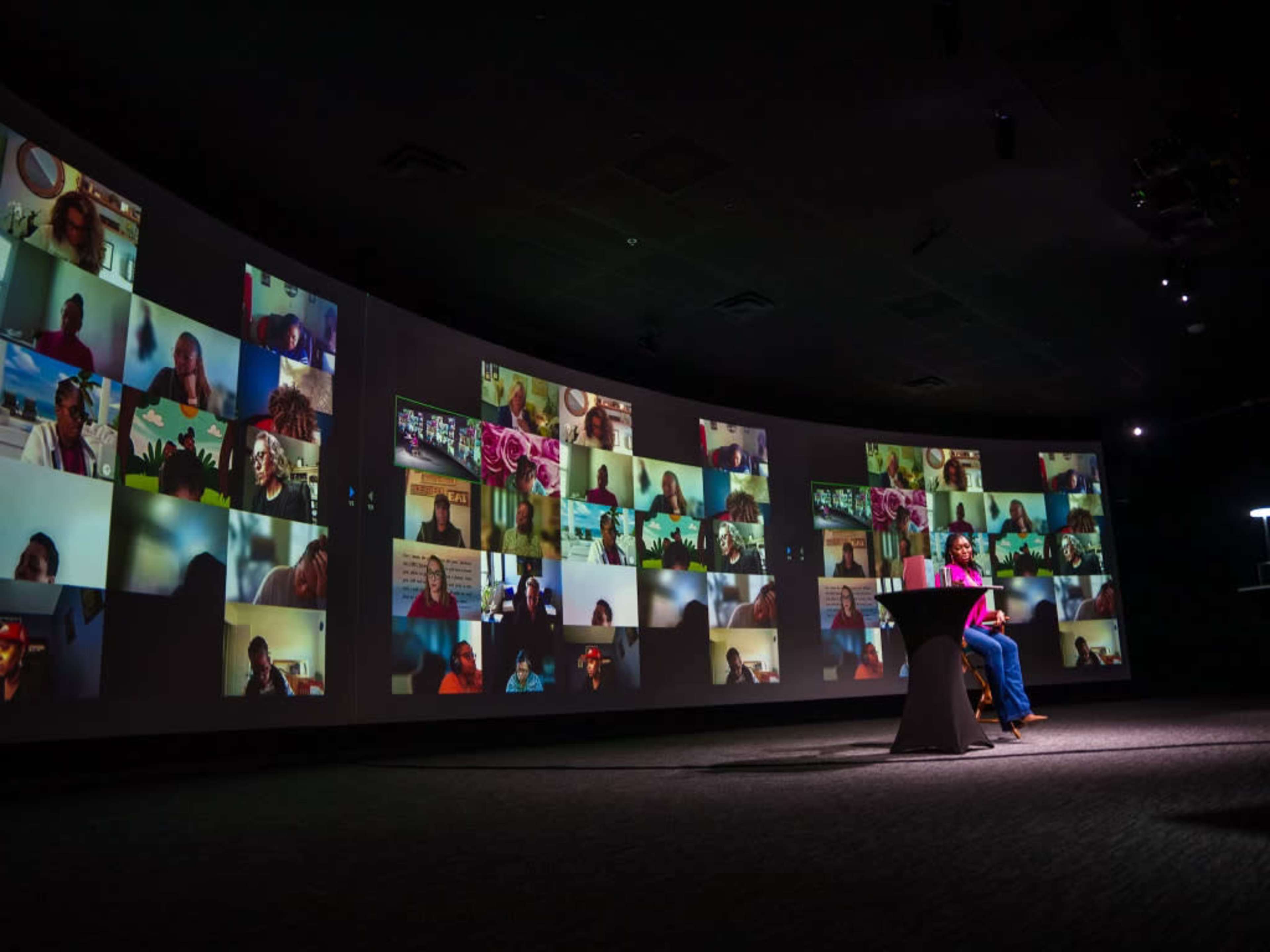 TV/Podcast Studio with 60 foot wide video wall in Buckhead Image in Buckhead, Atlanta, GA