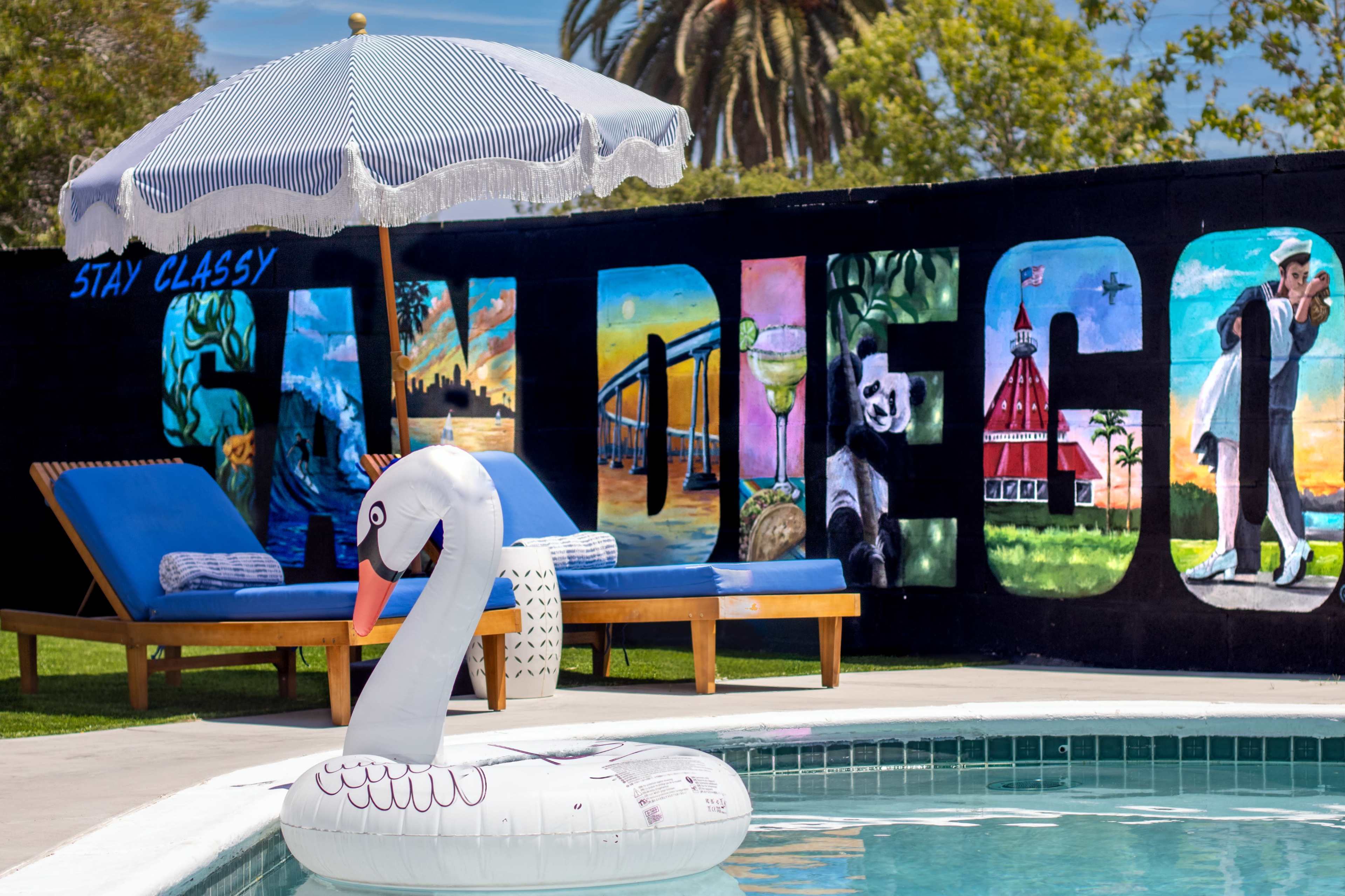 San Diego oasis with private pool, mural and hot tub Image in Clairemont, SAN DIEGO, CA