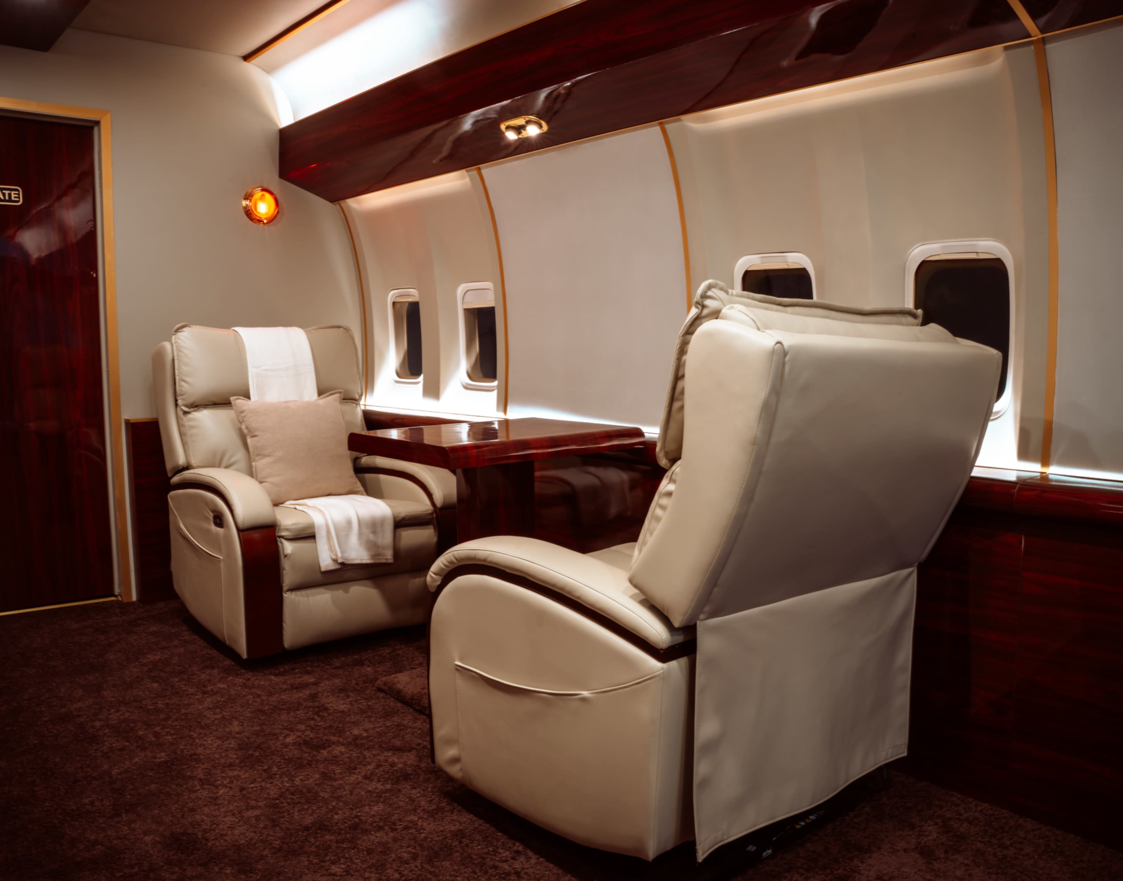 Luxury Private Jet Interior Set for Photo & Video Shoots Image in Allapattah, miami, FL