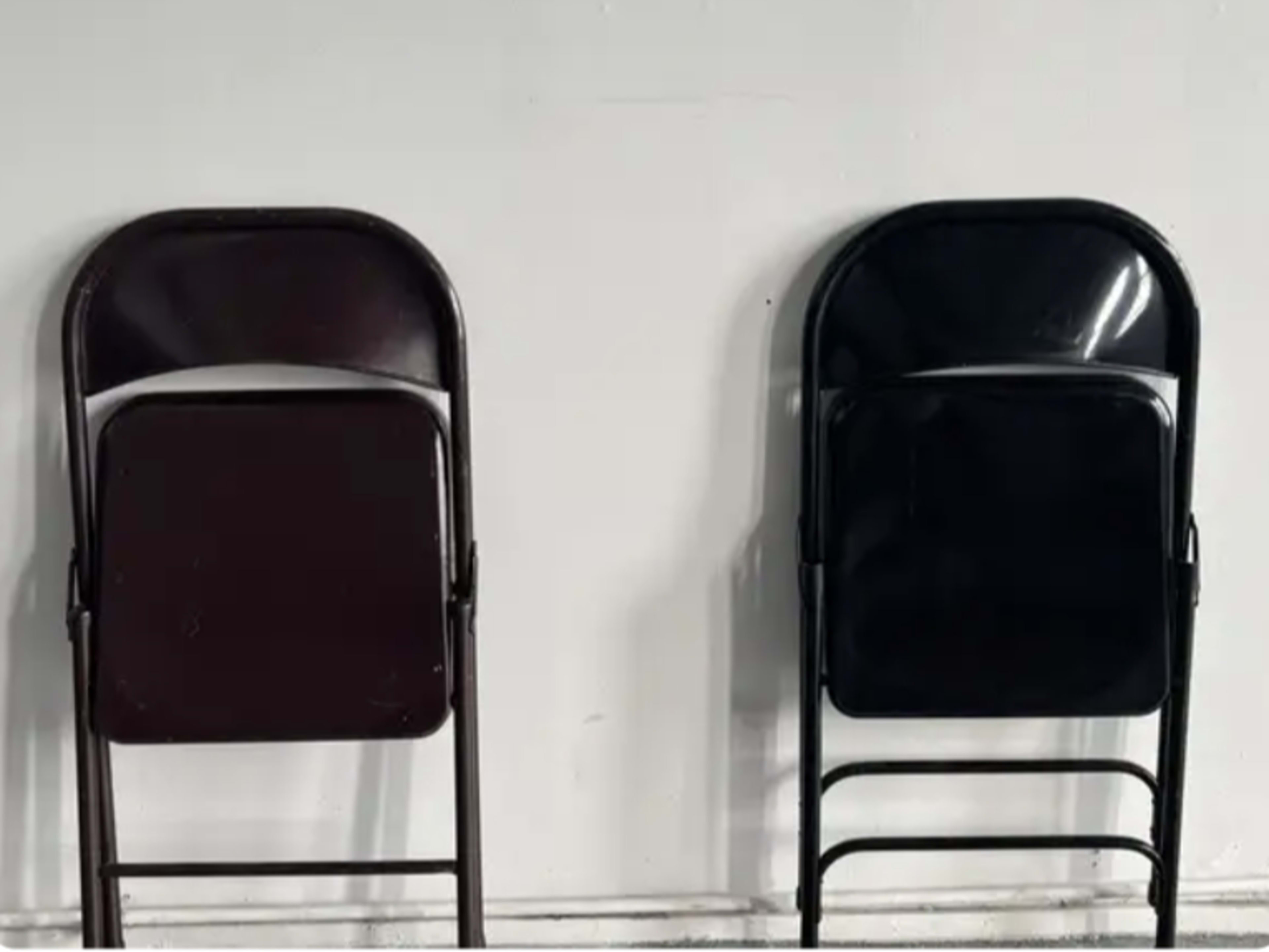 9 brown Metal Chairs | 10 black metal chairs