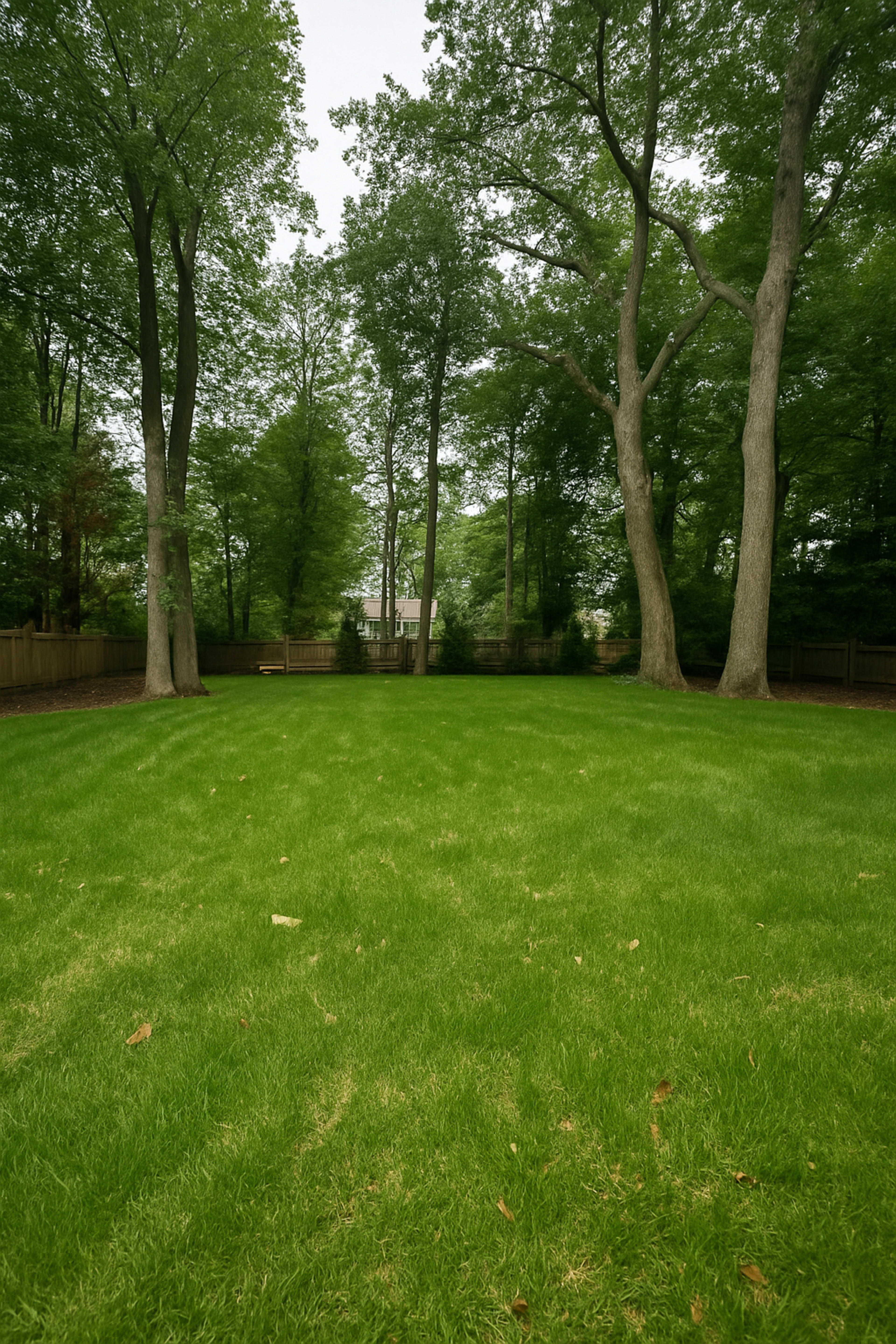 Suburban shaded backyard Image in Wellesley, Wellesley, MA