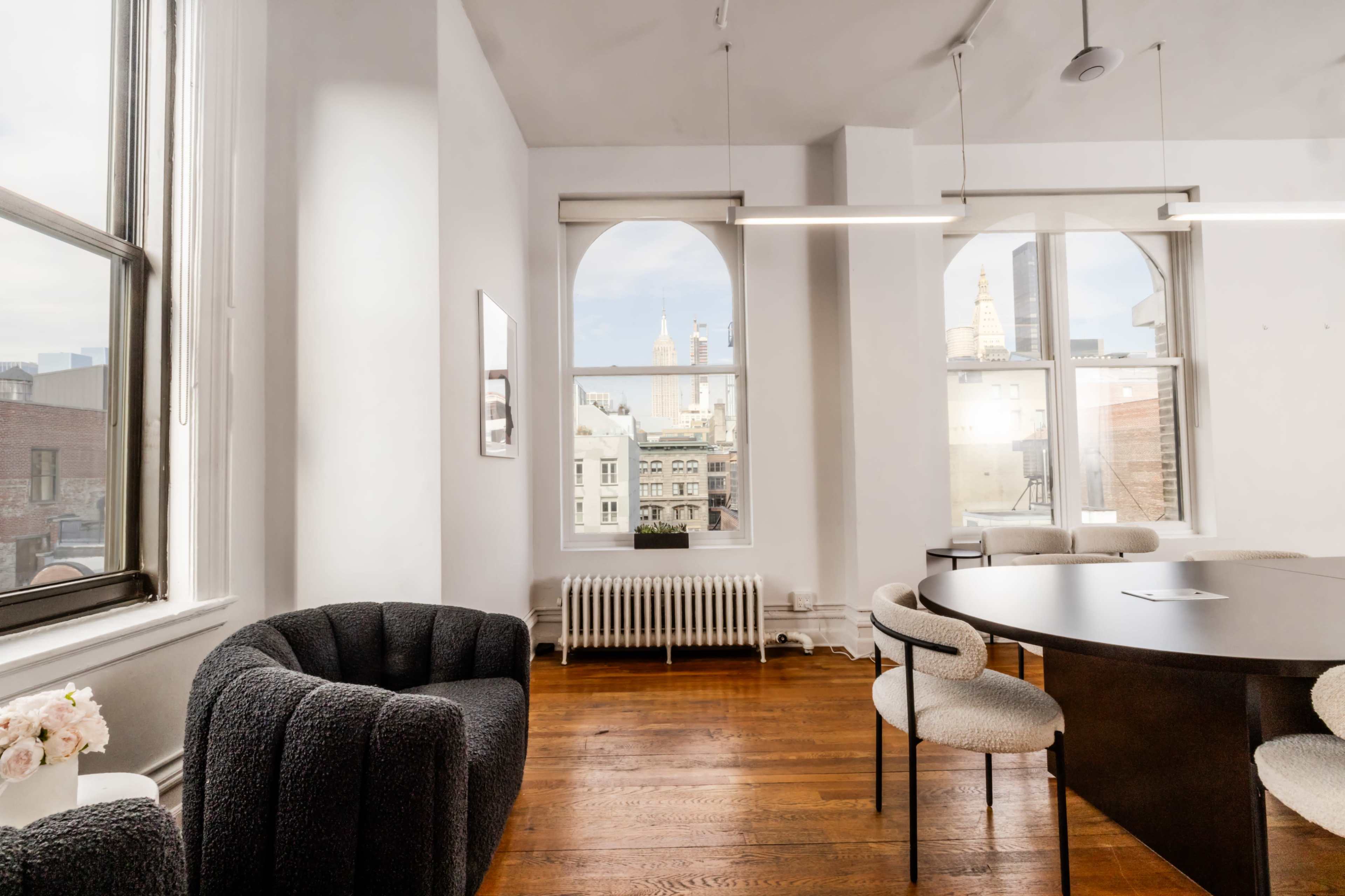 Large, Modern, Conference Room in Penthouse Office Space - Seats 12-16 People Image in Midtown Manhattan, New York, NY