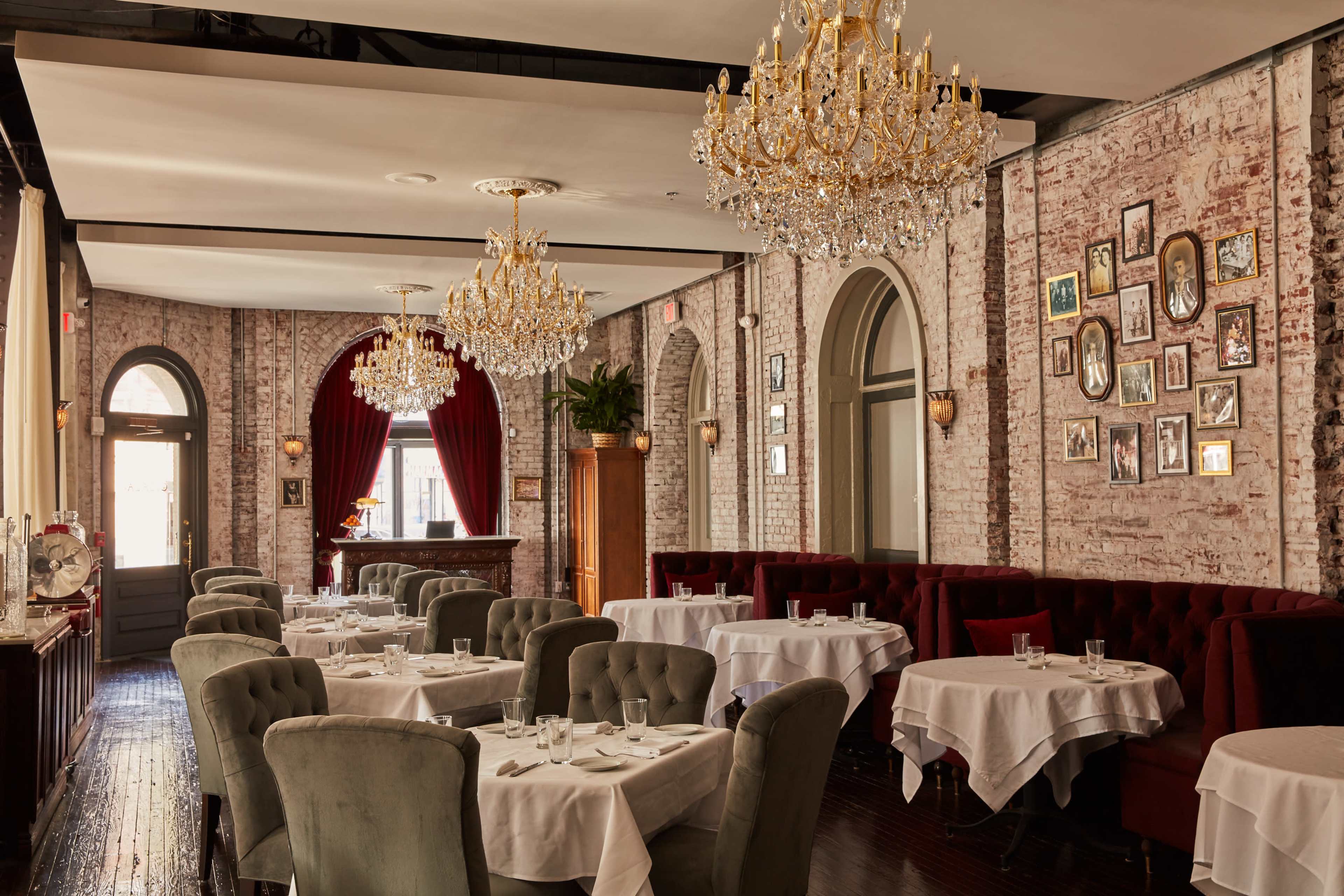 Romantic Restaurant with Sparkling Chandeliers Image in North Philadelphia, Philadelphia, PA