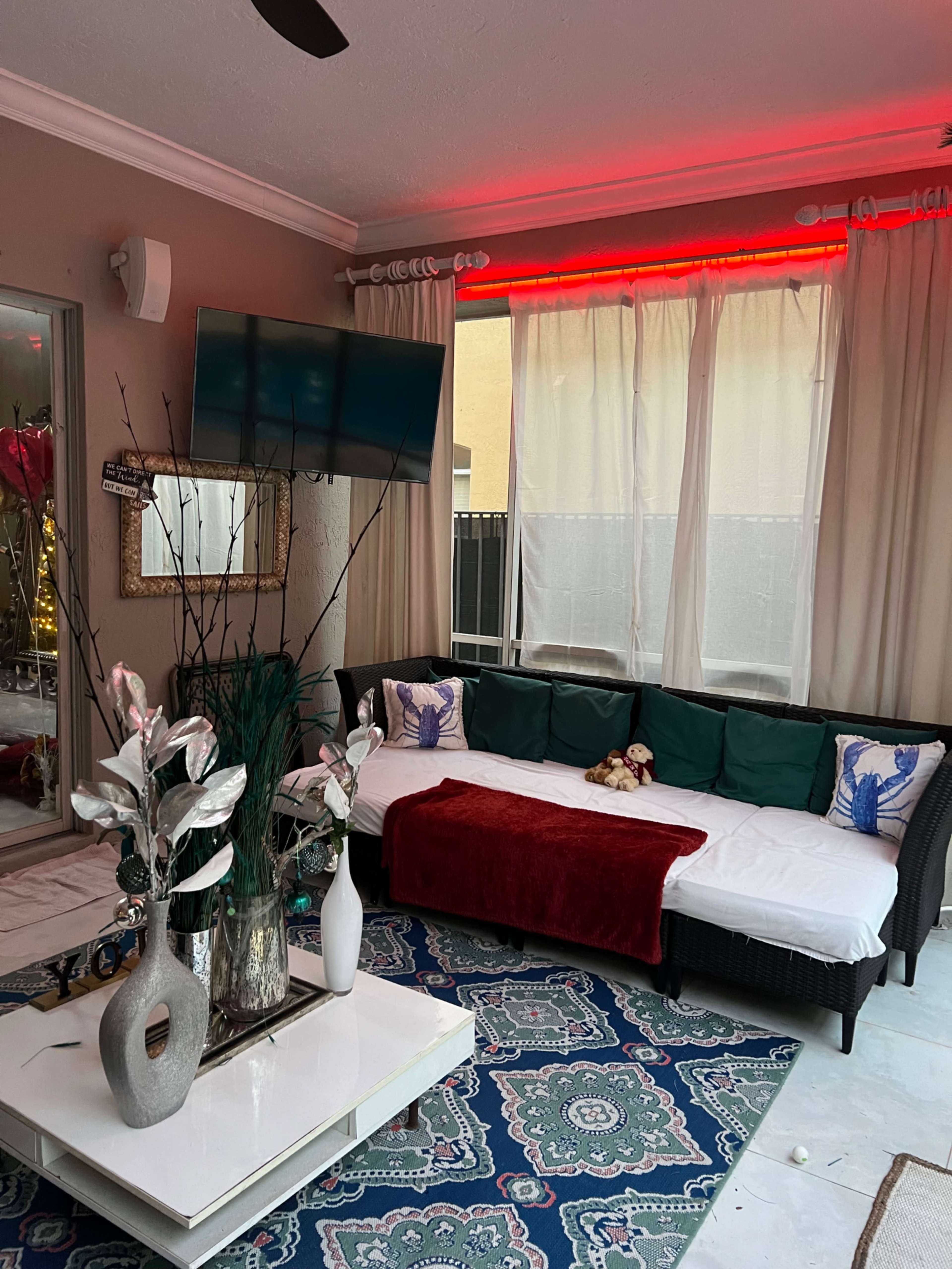 Spacious Backyard and Patio With Pool Image in , Lake Worth, FL