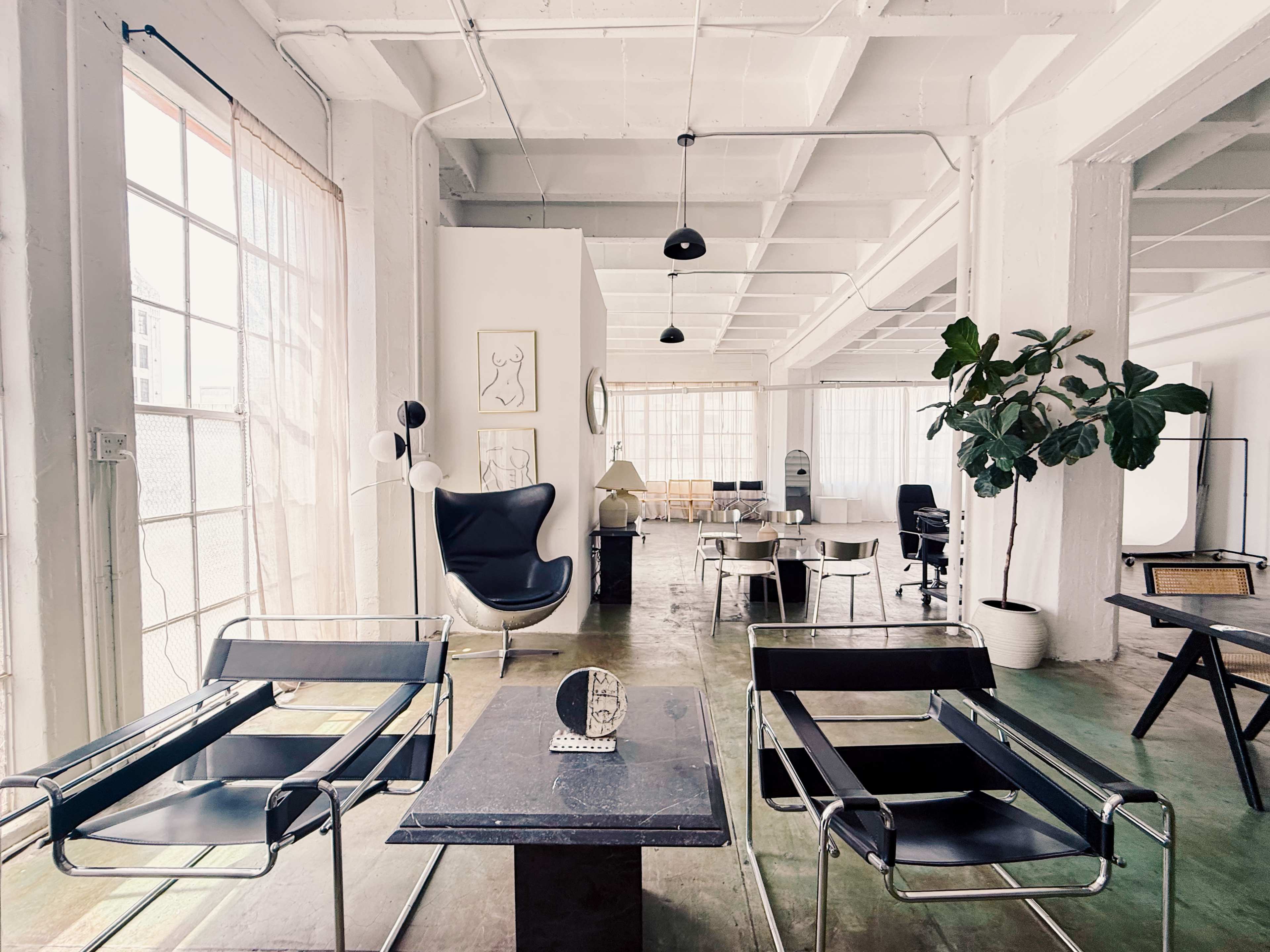 Spacious Natural Light Loft with Cyc Wall, Designer Furniture, Lighting Equipment and AC Image in Central LA, Los Angeles, CA