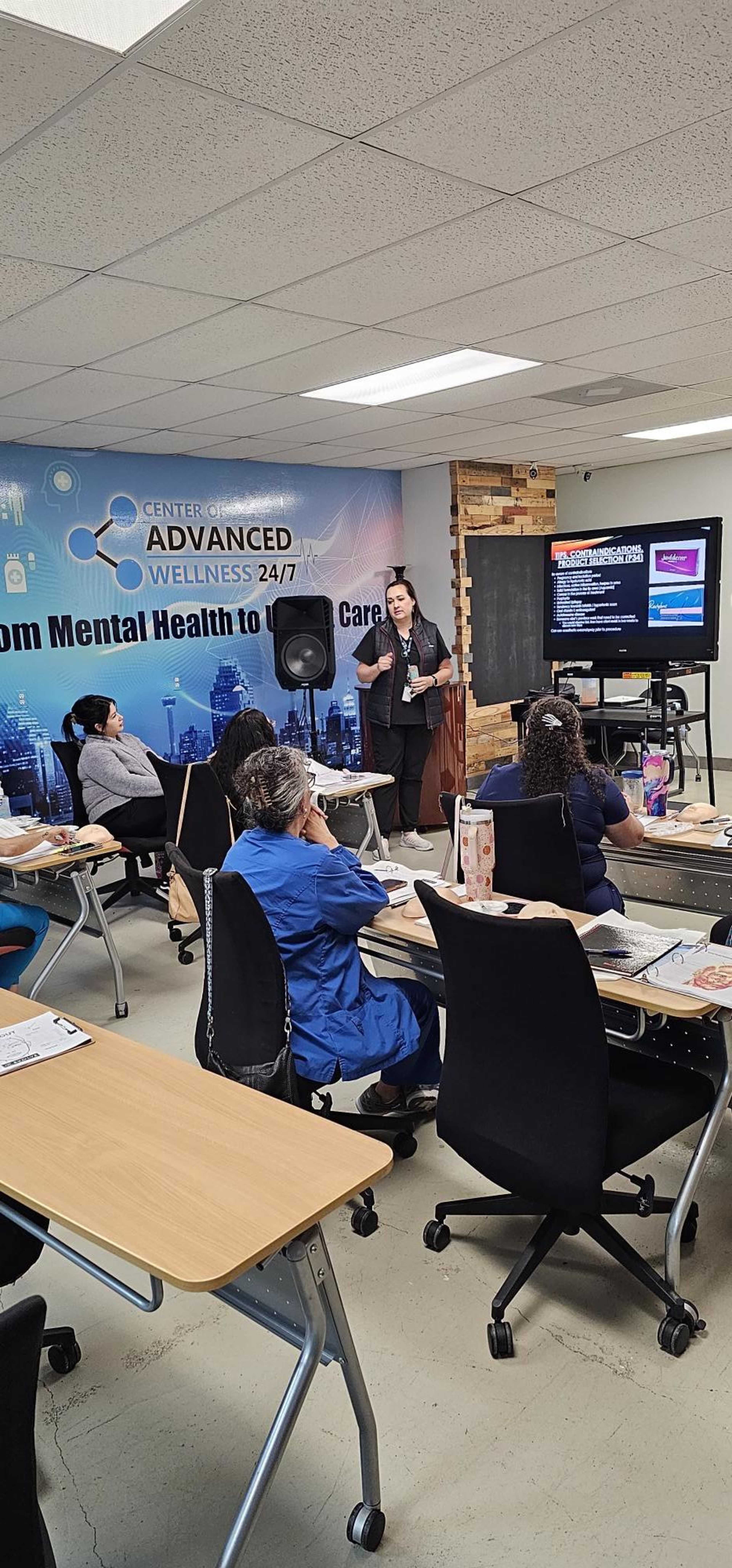 Classroom/Meeting Space Close to Airport with Plenty of Space, Chairs, Tables, Chalkboards, and TV Image in San Antonio International Airport Vicinity, San Antonio, TX