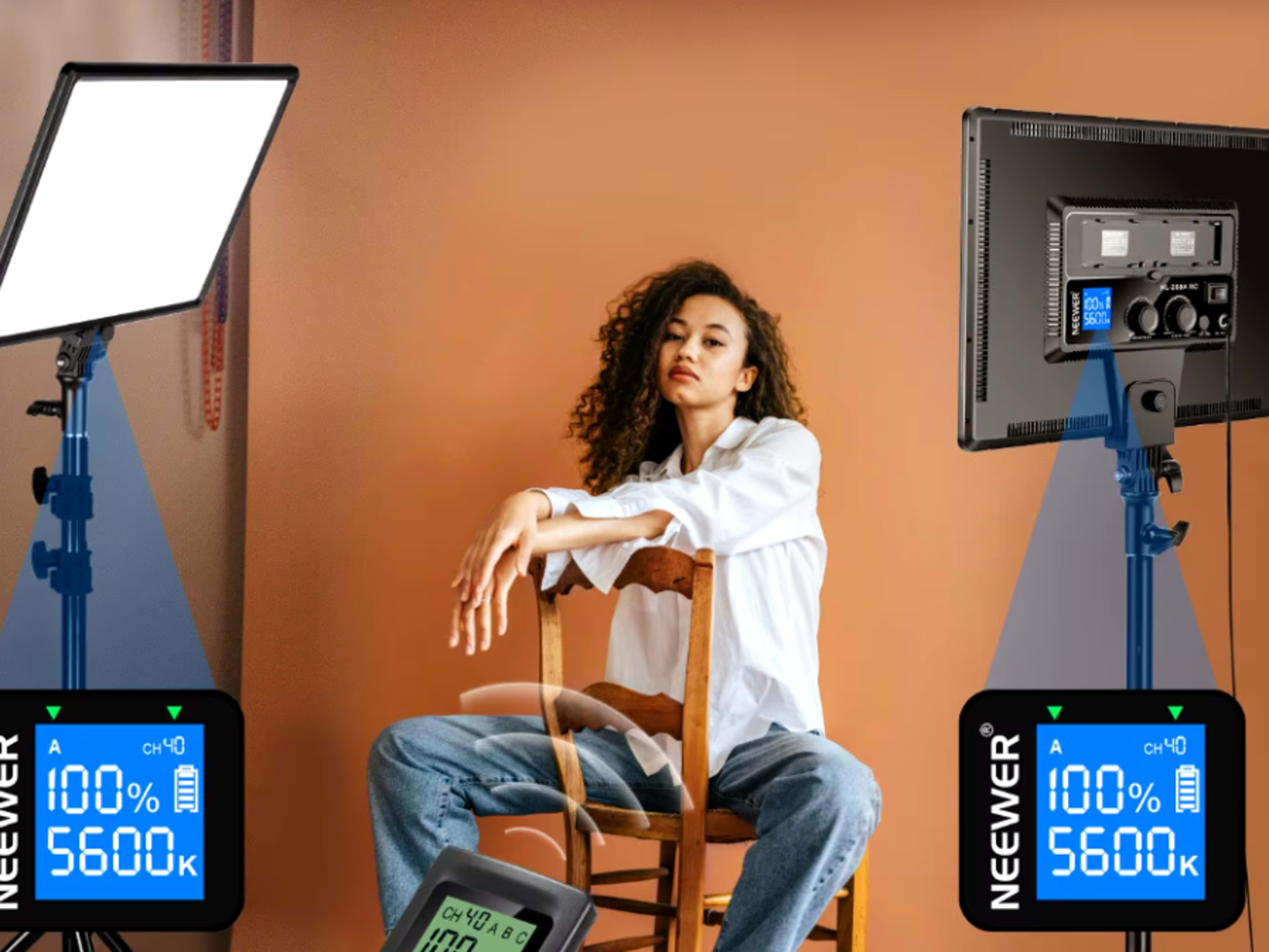NEEWER 192 LED Video Light Panels with Stands