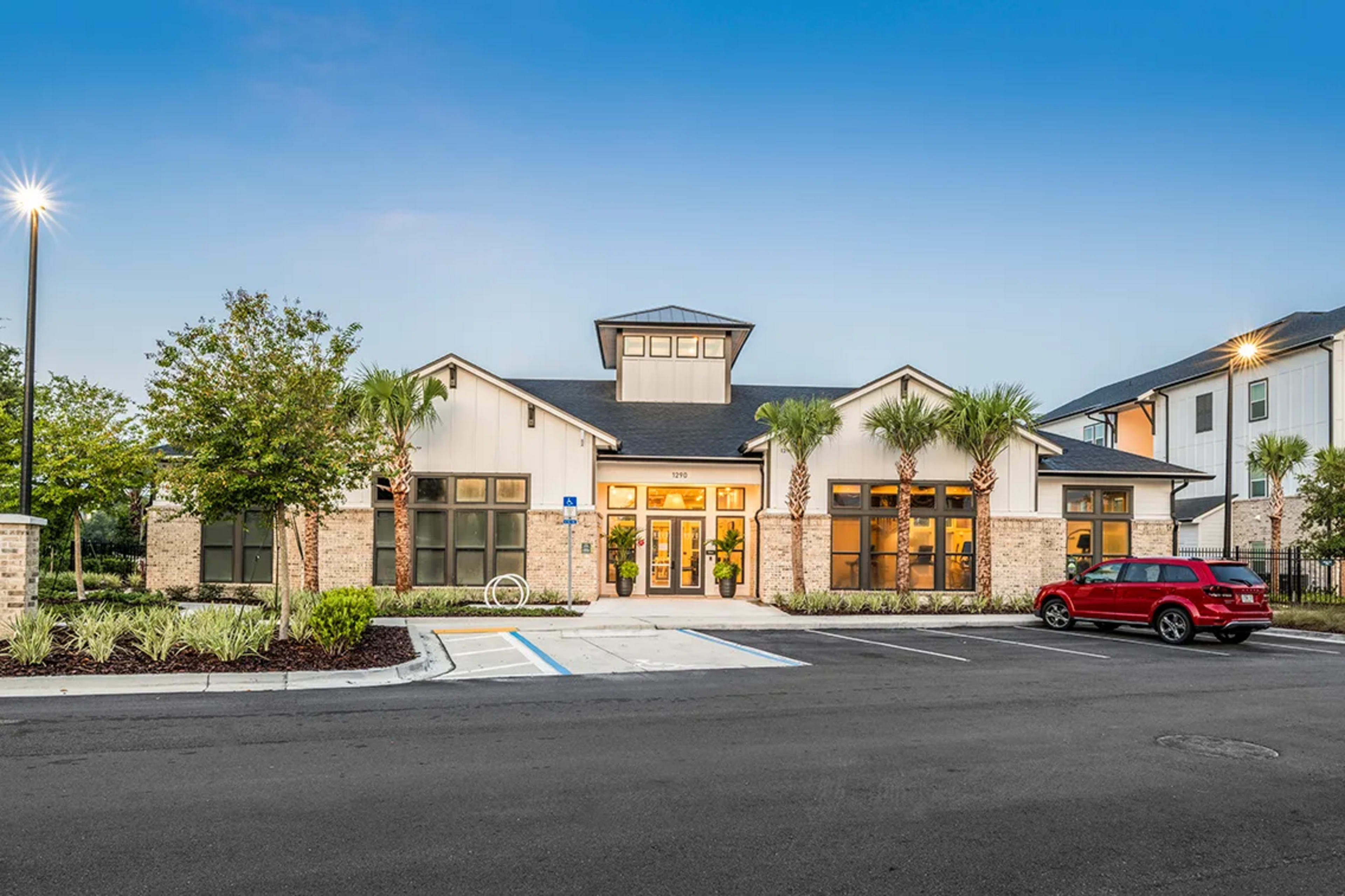 Modern Clubhouse With Sitting And Entertainment Space Image in Regency, Jacksonville, FL