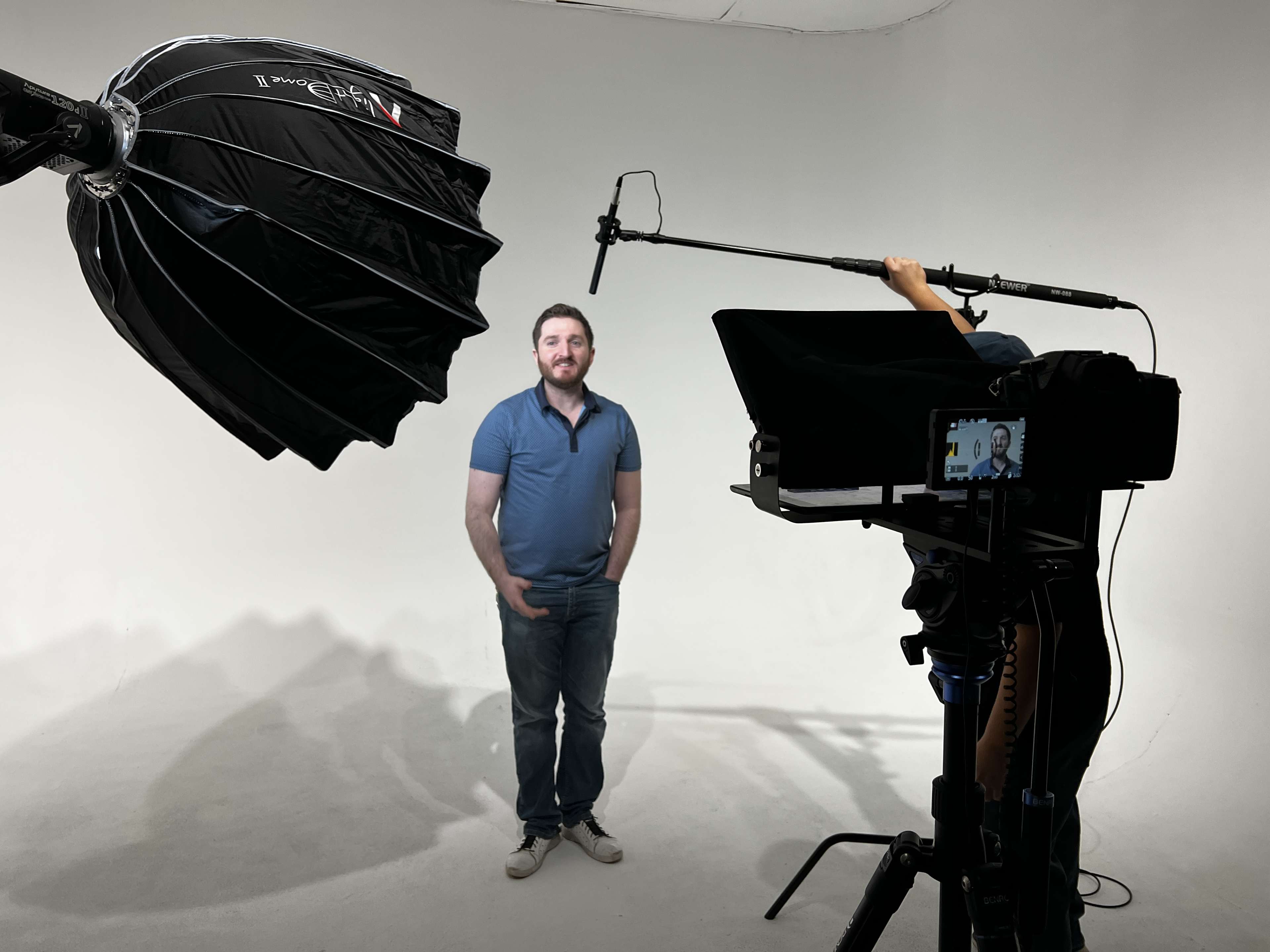 Video shoot for a commercial