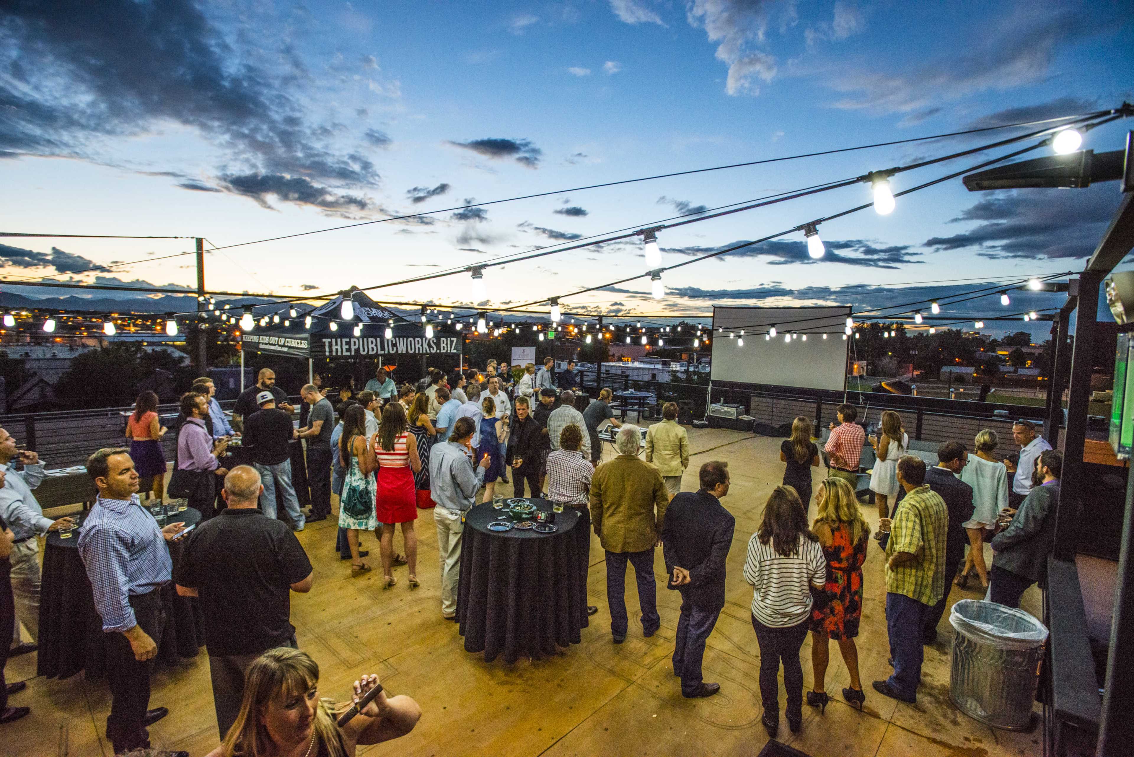 Rooftop deck with amazing views at the end of Santa Fe Arts District. Image in Central, Denver, CO