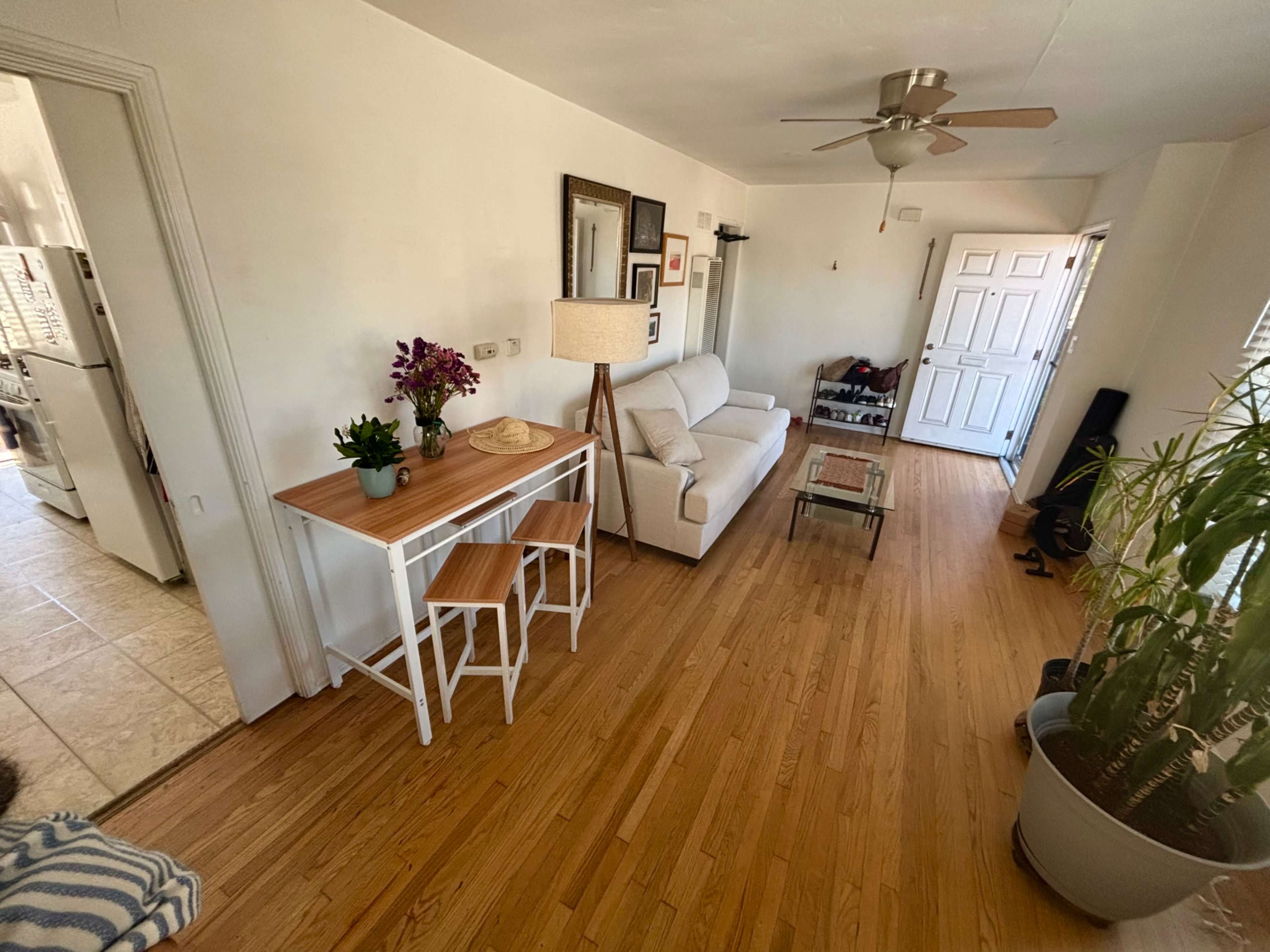 Multipurpose clean open room and kitchen with wood floors. Great for booking private clients for yoga, recordings or meetings of all sorts Image in Point Loma Heights, San diego, CA